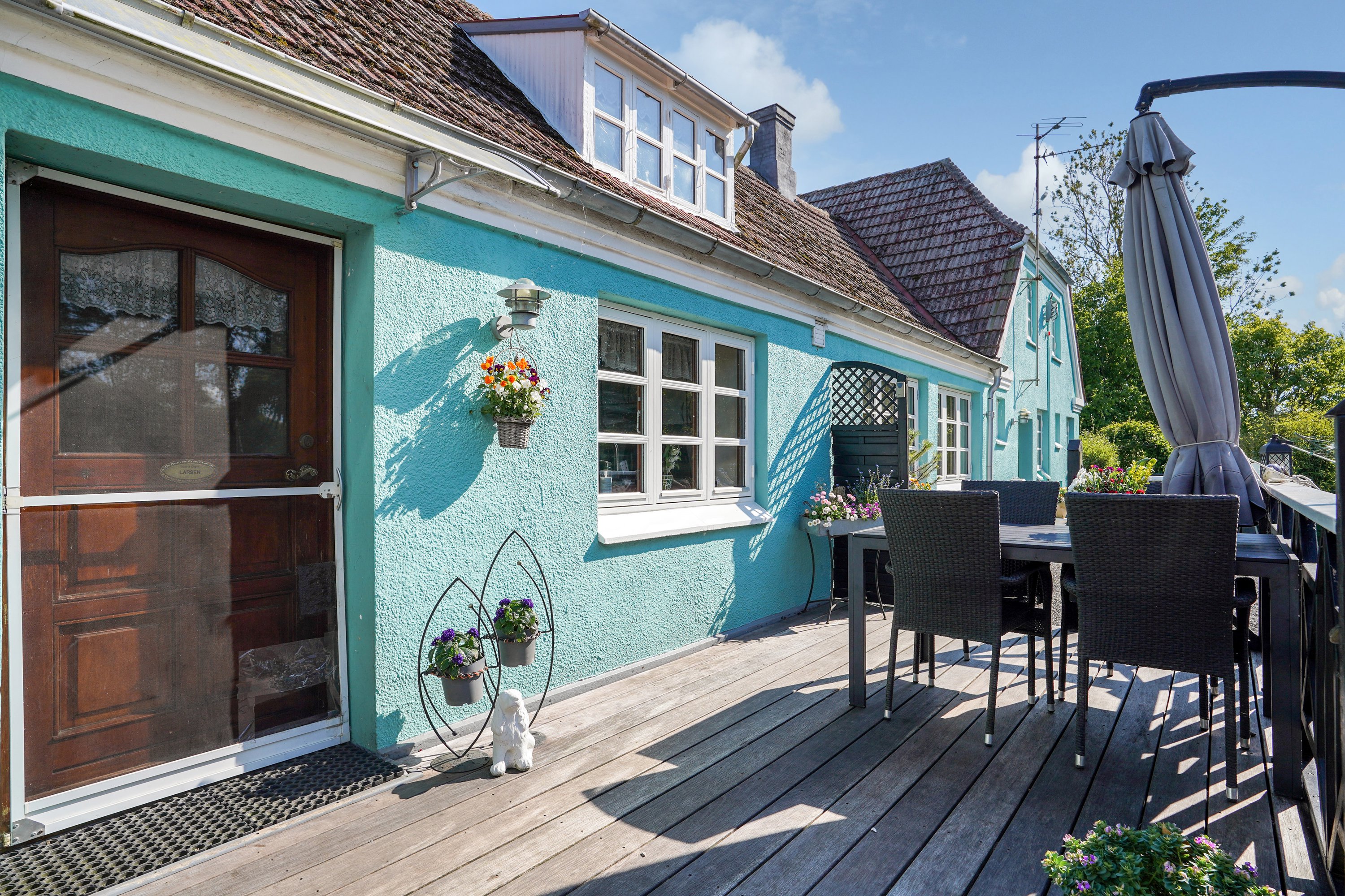 Fremhævet terrasse billede i fuldskærmstilstand. Billede af Skovmøllevej 16, Ørbæk, 5400 Bogense