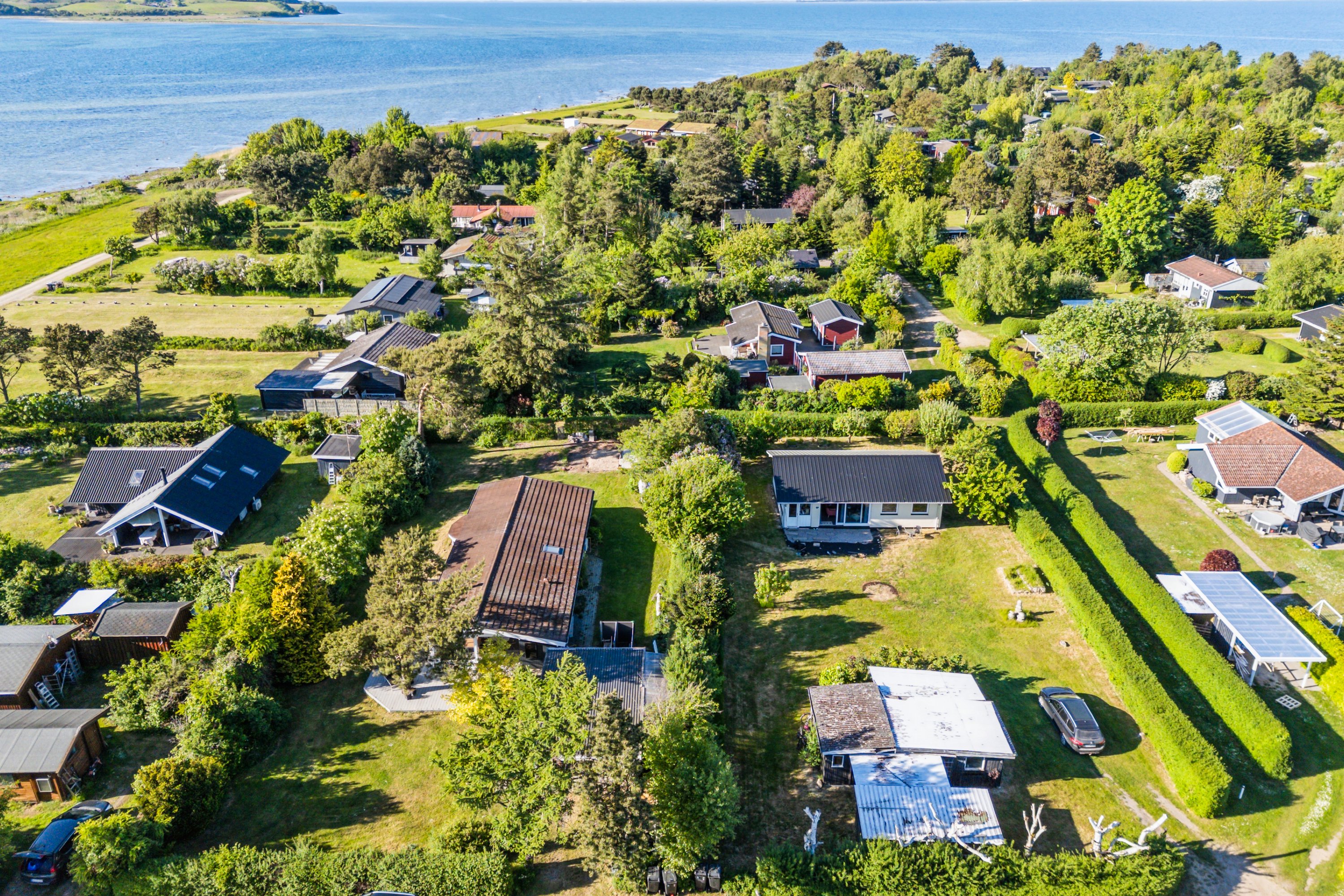 Fremhævet luftfoto billede i fuldskærmstilstand. Billede af Fiskervej 5, Havnsø, 4591 Føllenslev