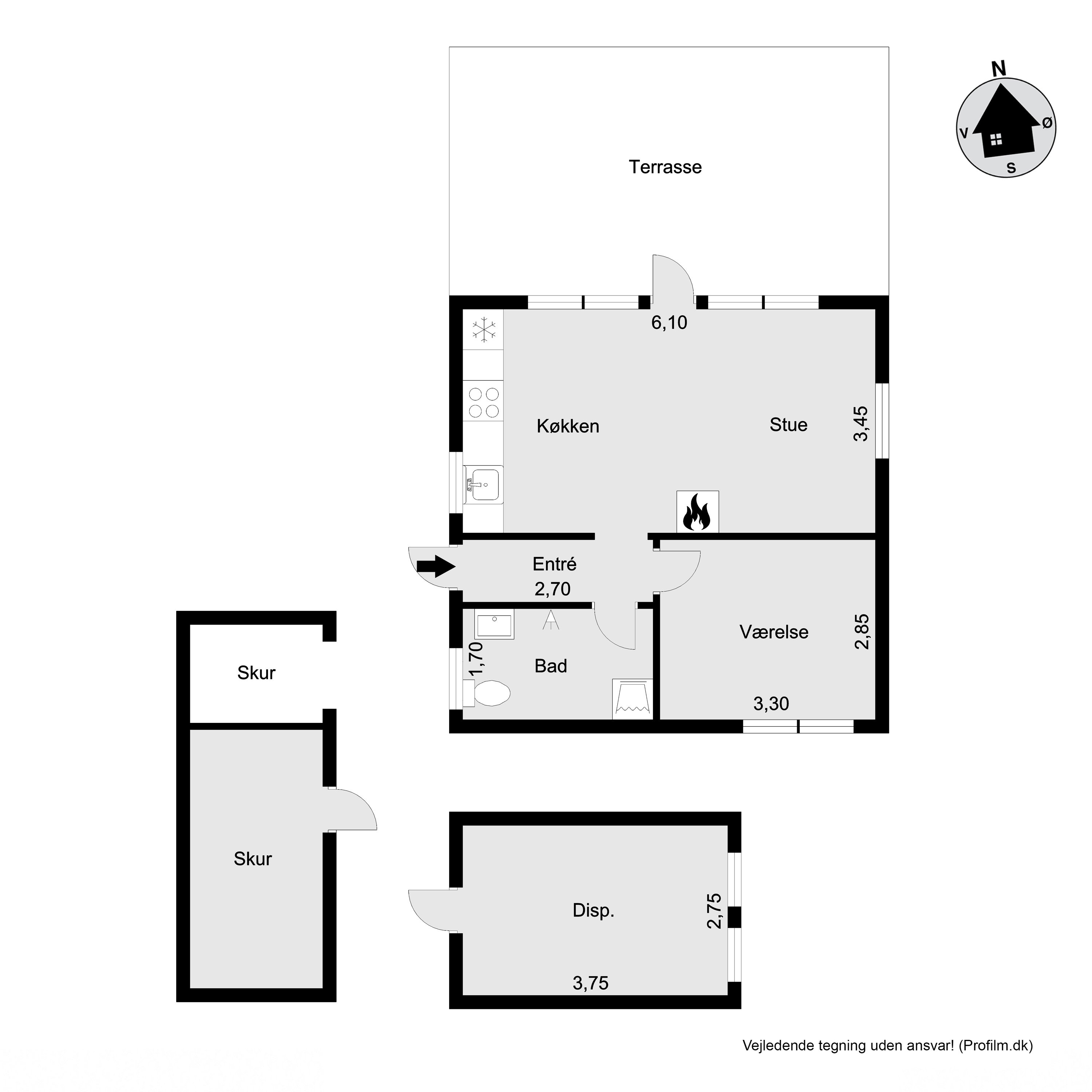 Plantegninger billede af Mathiesens Enghave 13, Kulhuse, 3630 Jægerspris