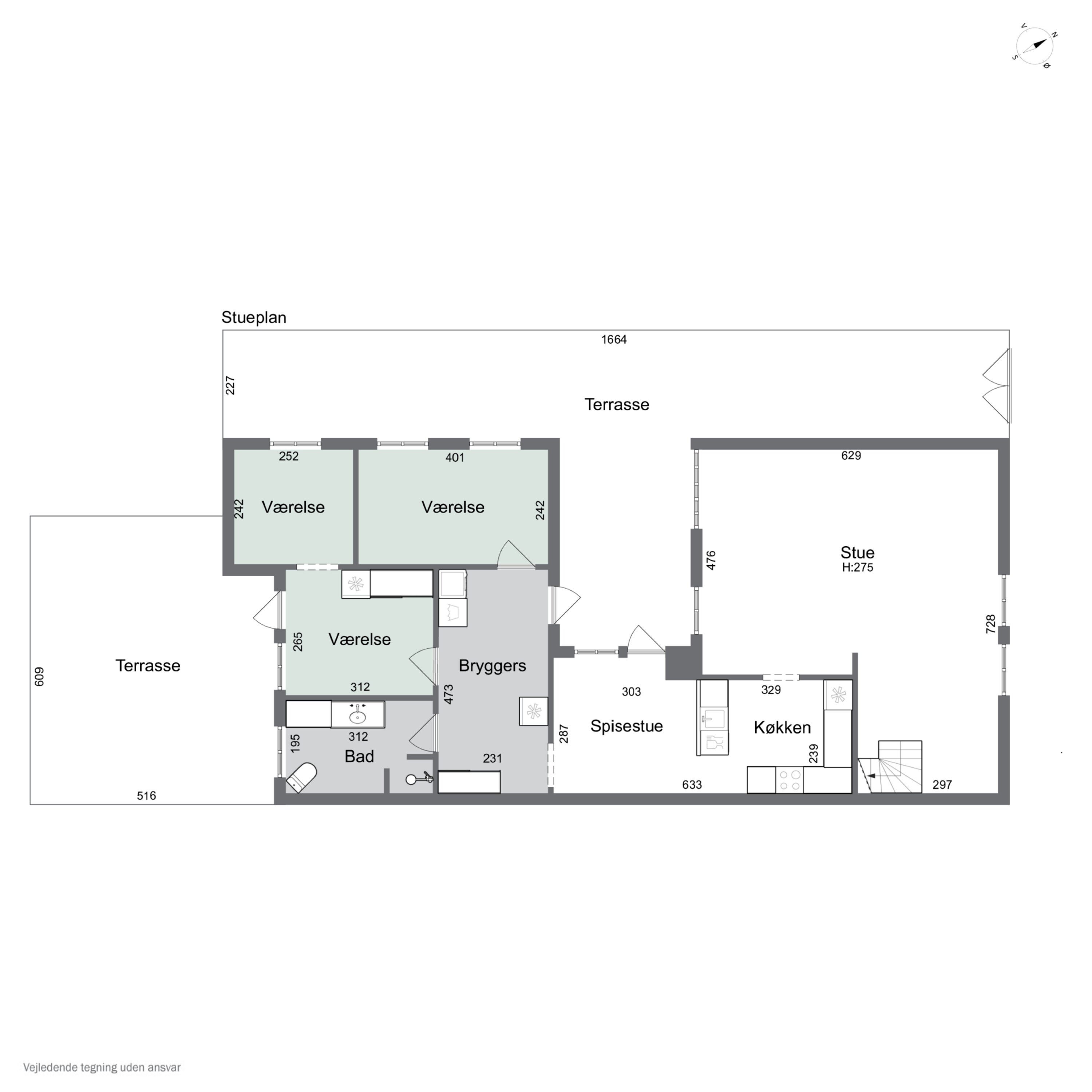 Plantegninger billede af Tværgade 19, 5400 Bogense