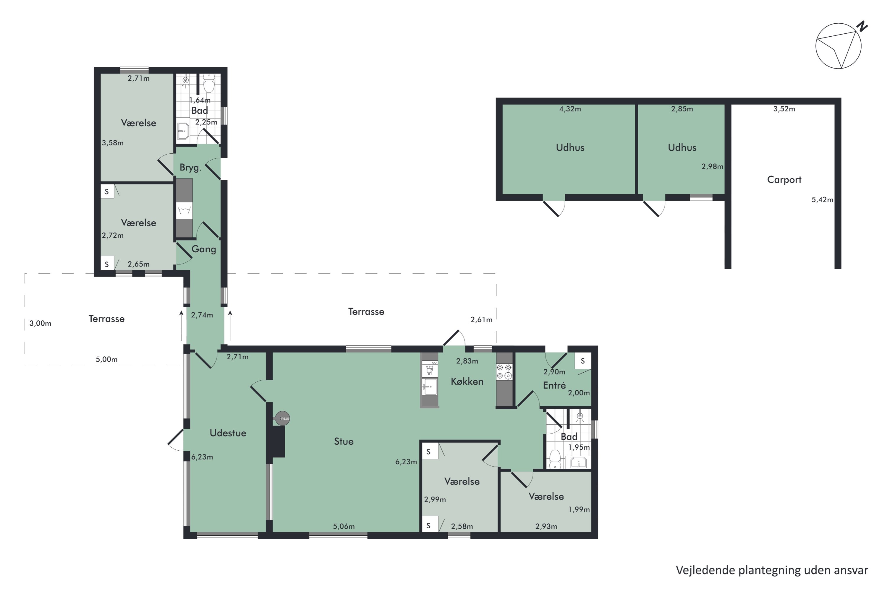 Plantegninger billede af Kongevejen 24, 9370 Hals