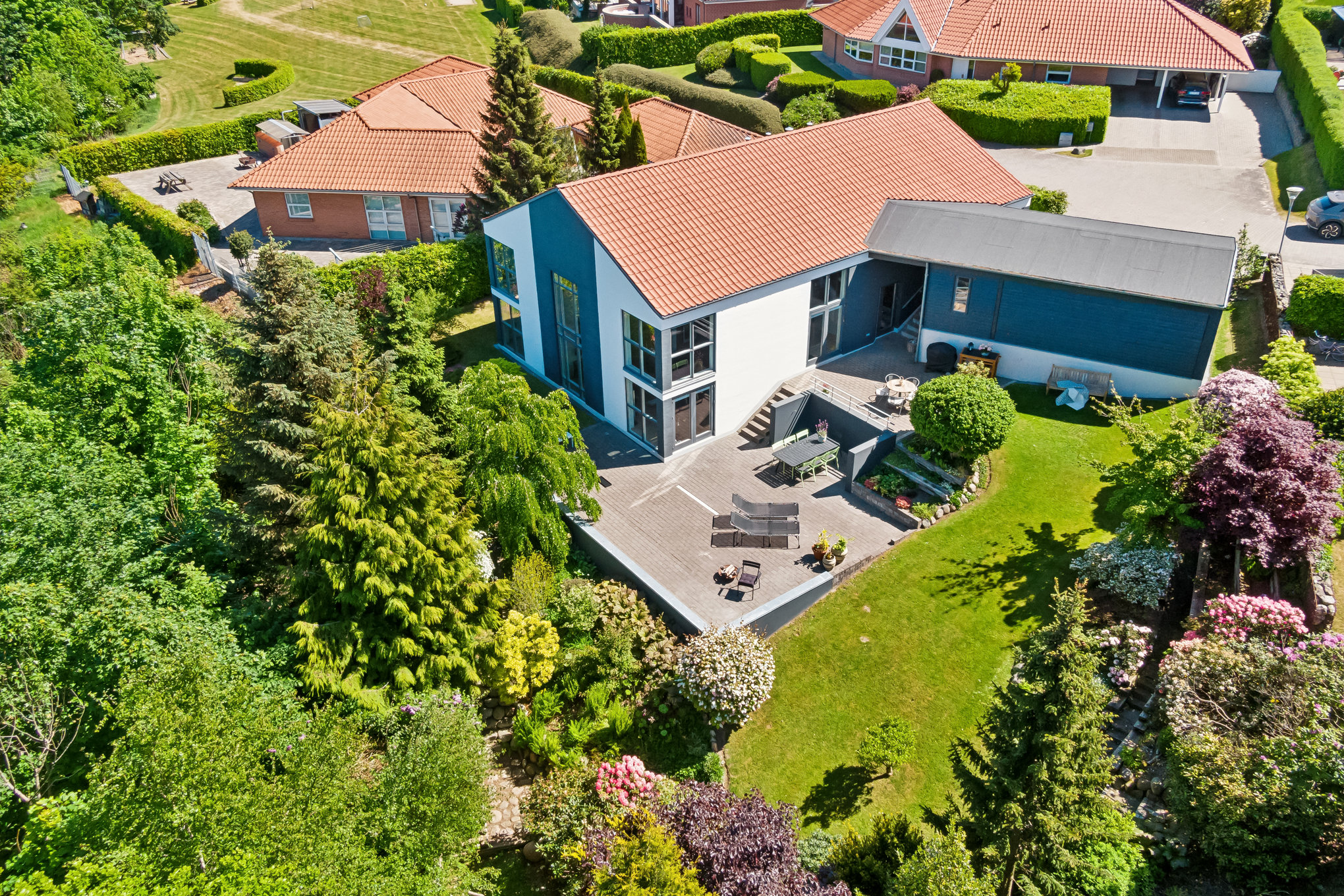 Fremhævet luftfoto billede i fuldskærmstilstand. Billede af Præstemarken 16D, 8960 Randers SØ