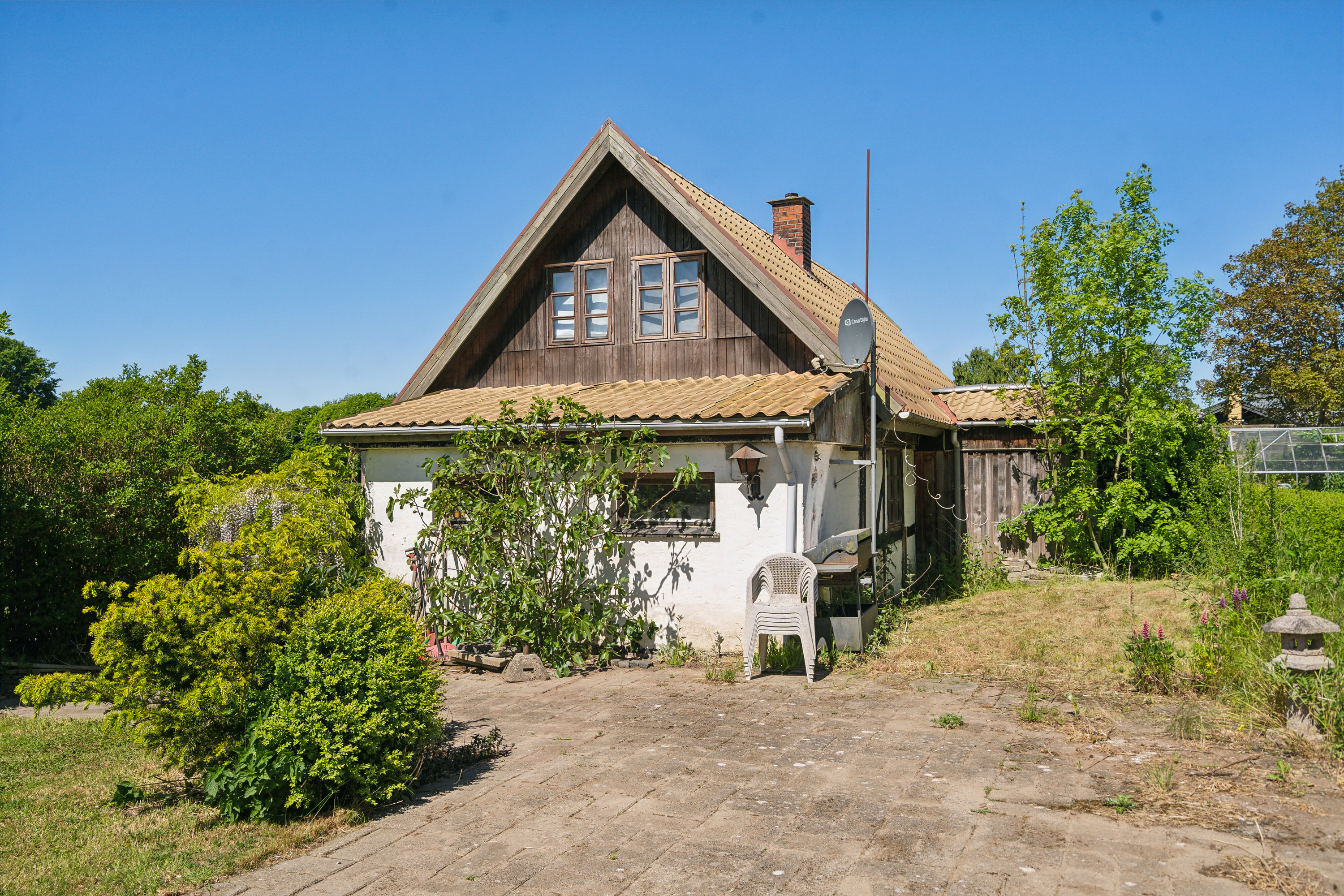 Fremhævet set fra haven billede i fuldskærmstilstand. Billede af Grønnegade 3, Tørresø, 5450 Otterup