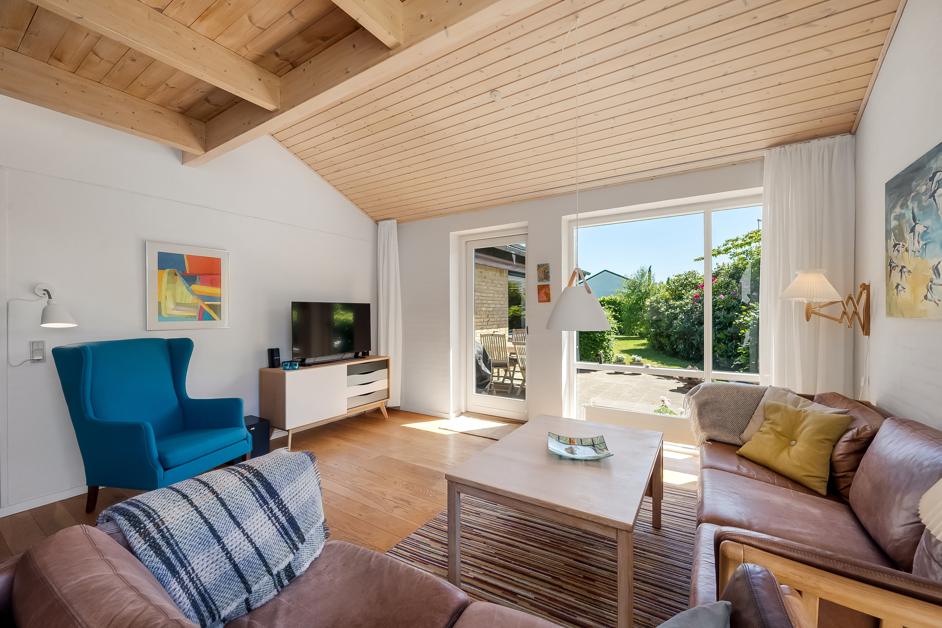 Fremhævet stue billede i fuldskærmstilstand. Billede af Kastanjevej 7, 6950 Ringkøbing