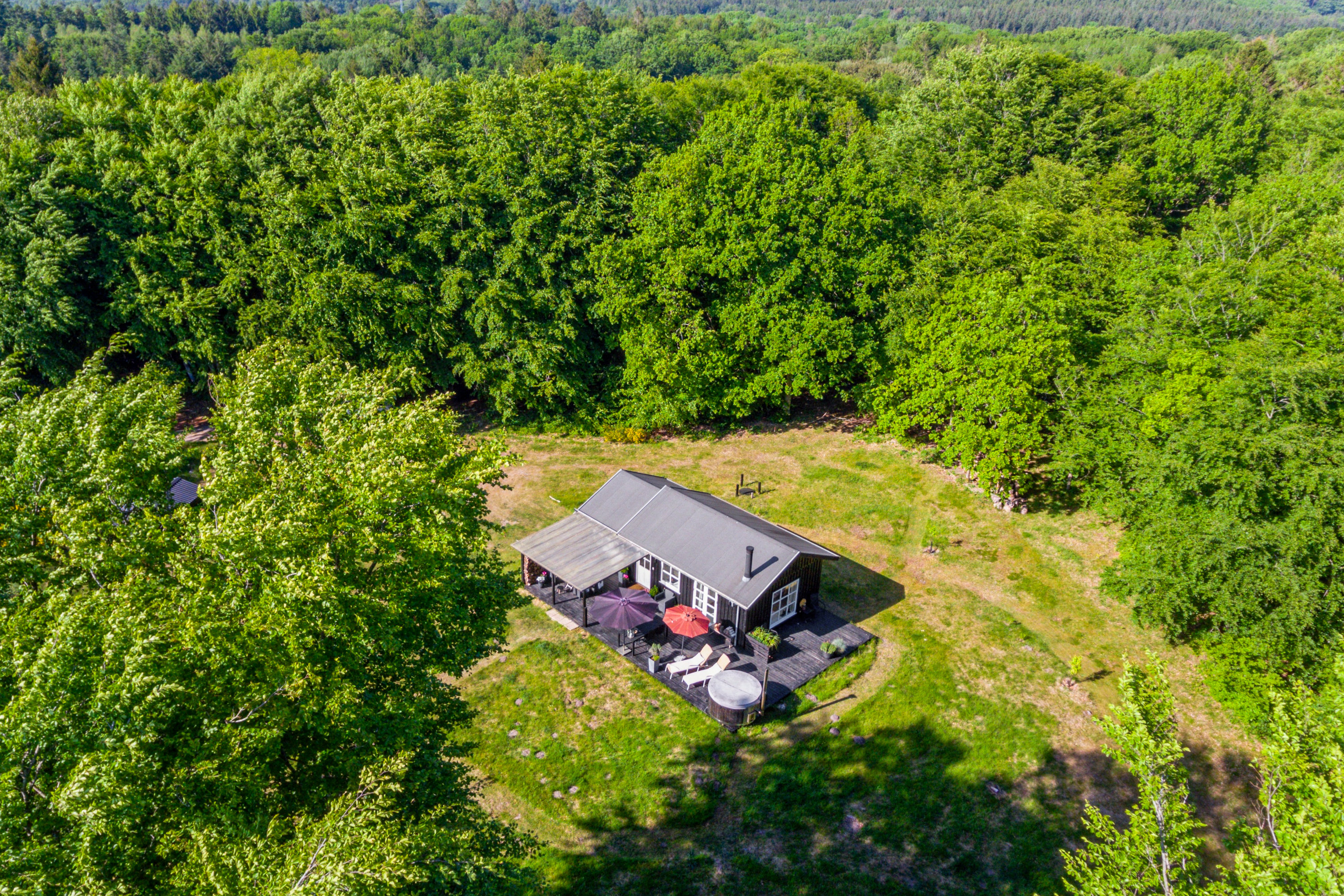 Miniaturebillede 1: luftfoto. Billede af Vestbjerg Skovvej 30, 9380 Vestbjerg