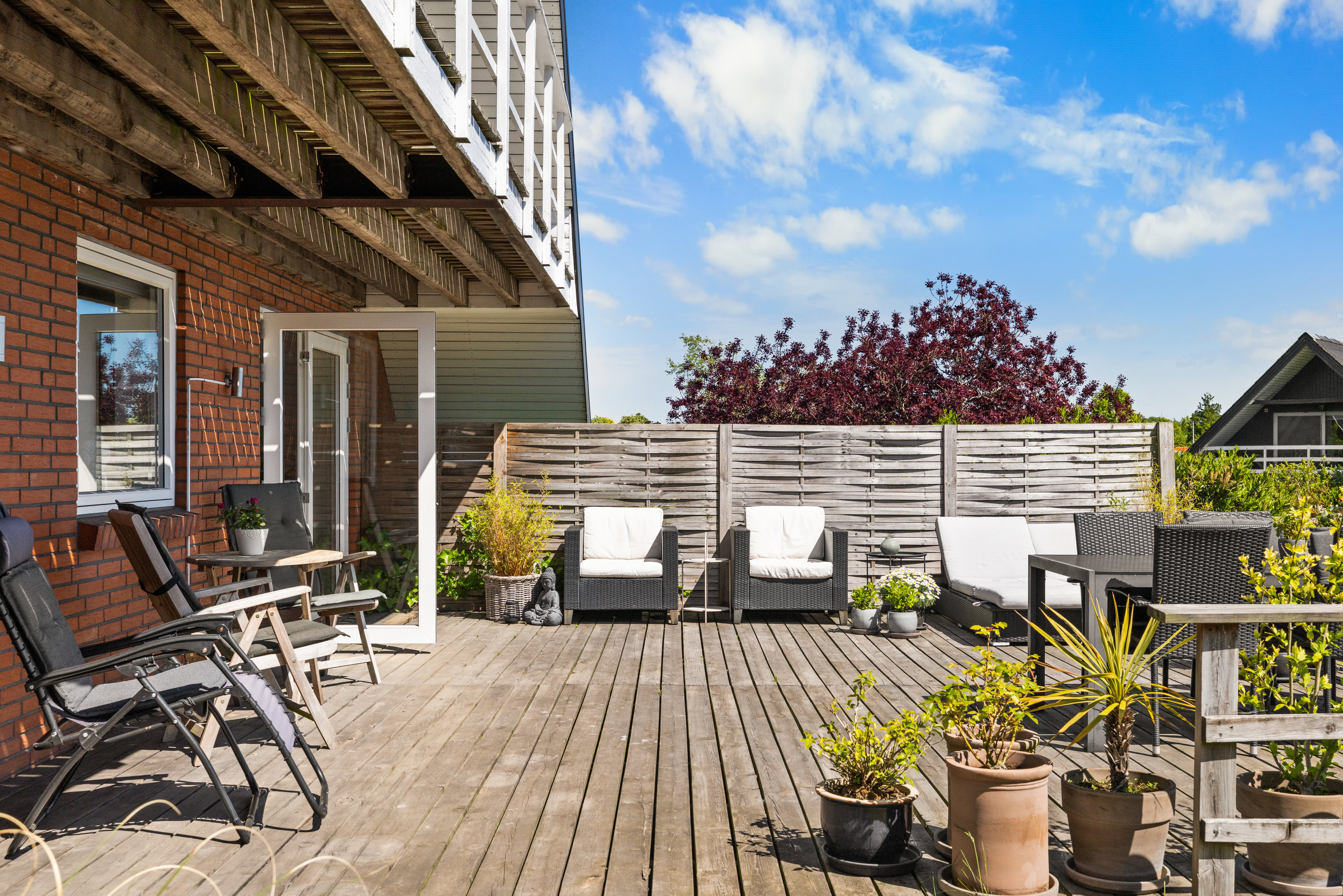 Fremhævet terrasse billede i fuldskærmstilstand. Billede af Urtehaven 11, Taulov, 7000 Fredericia
