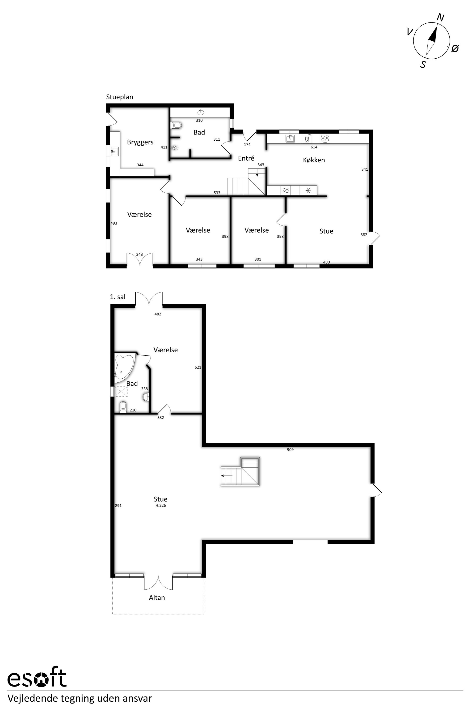 Plantegninger billede af Kirkebakken 12, Sdr Vinge, 8860 Ulstrup