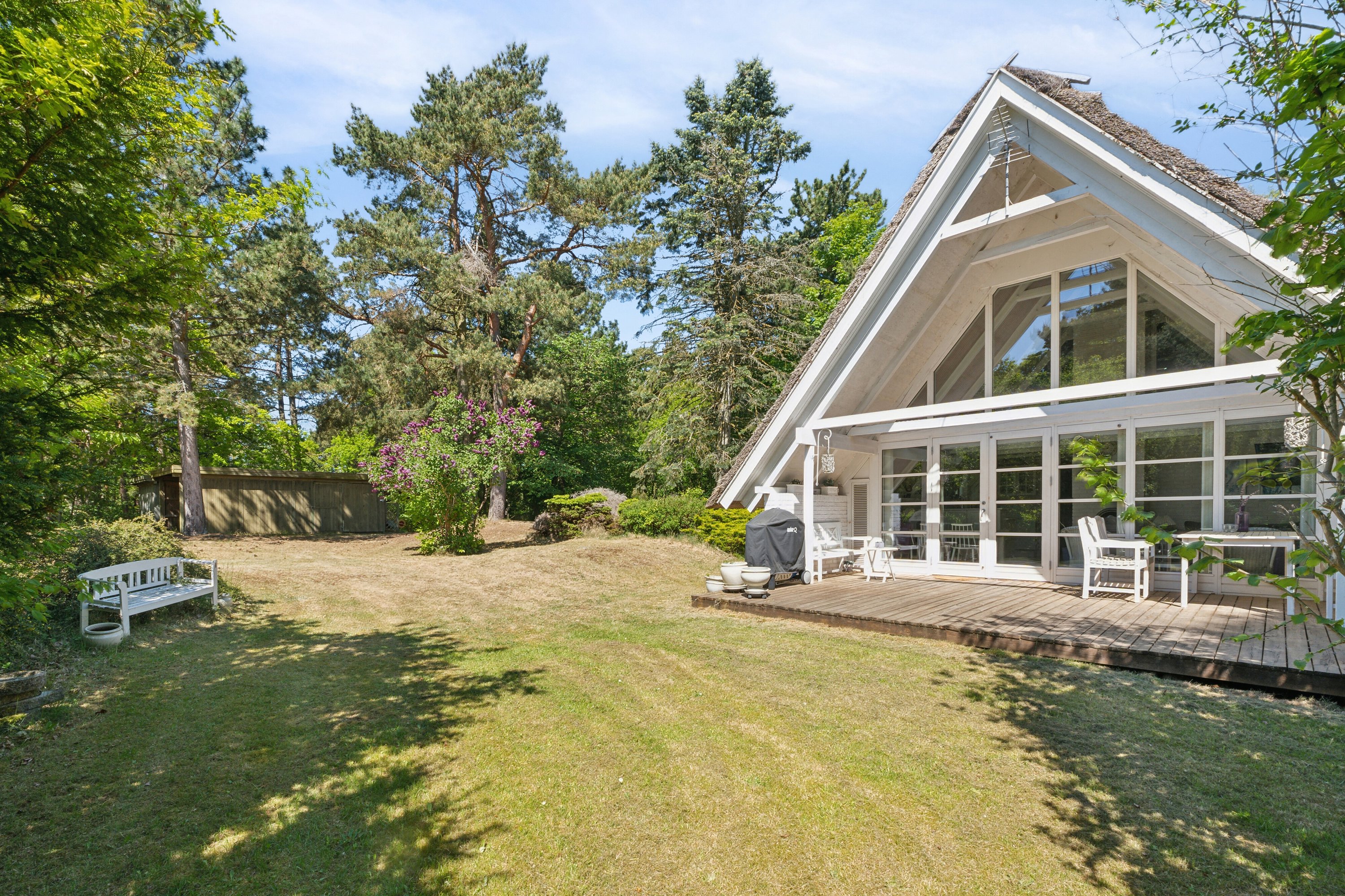 Miniaturebillede 1: set fra haven. Billede af Fyrrevangen 8, Asserbo, 3300 Frederiksværk