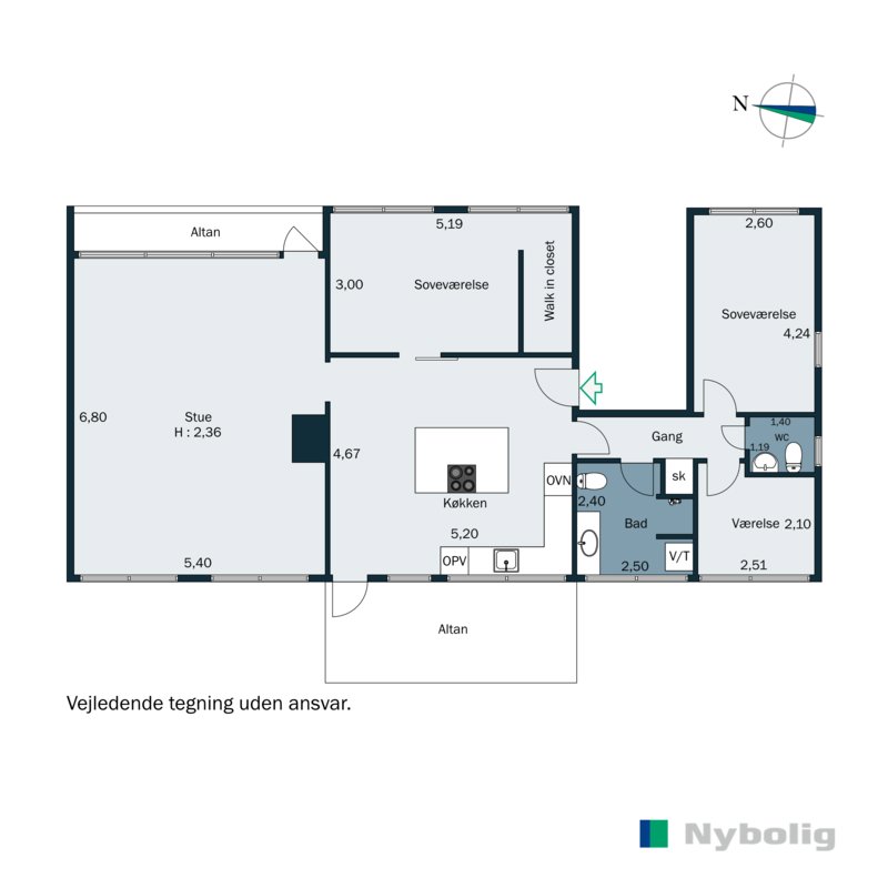Plantegninger billede af Caspar Brands Plads 3B, 3., 4220 Korsør