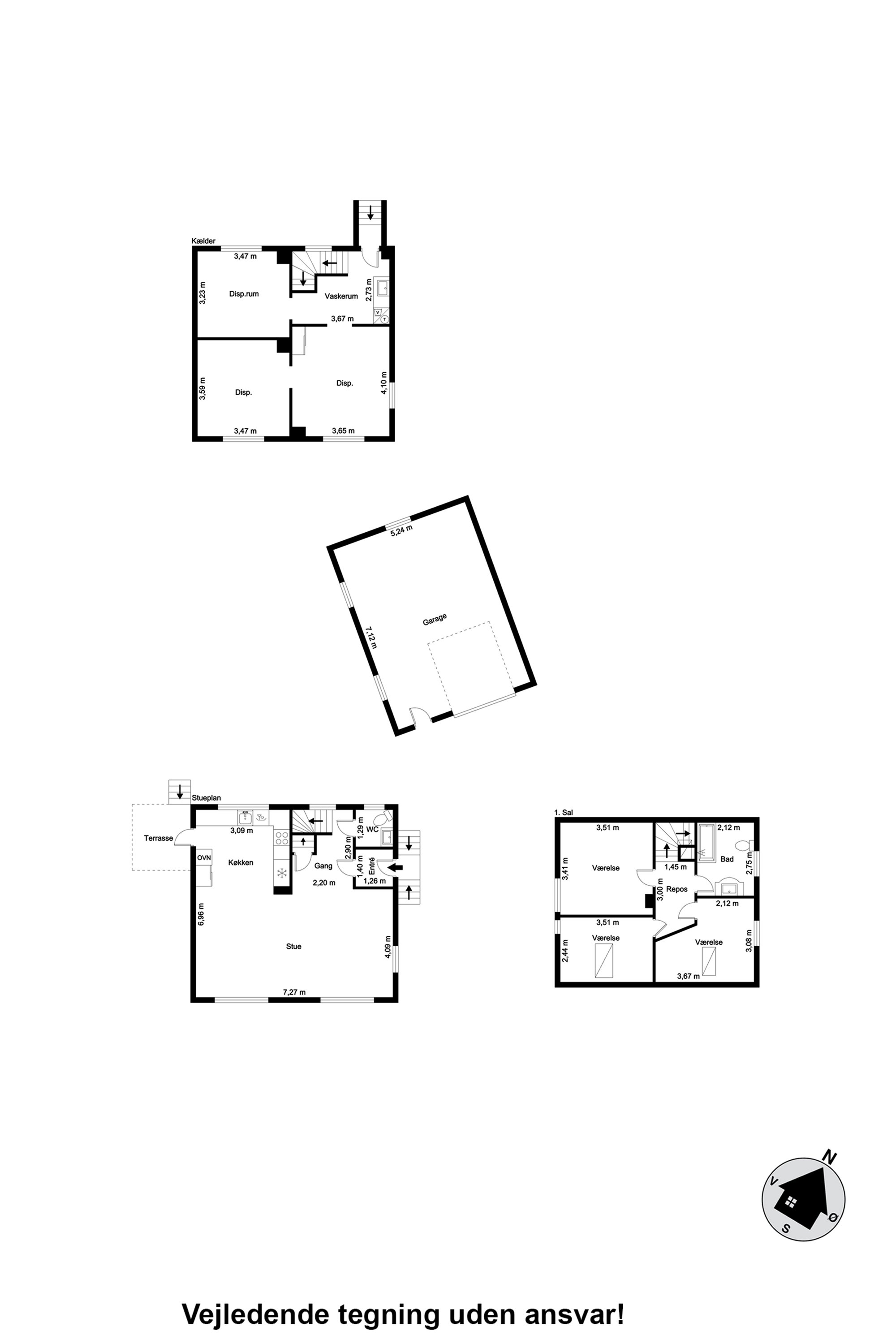 Plantegninger billede af Tårsvej 58, Lendum, 9870 Sindal