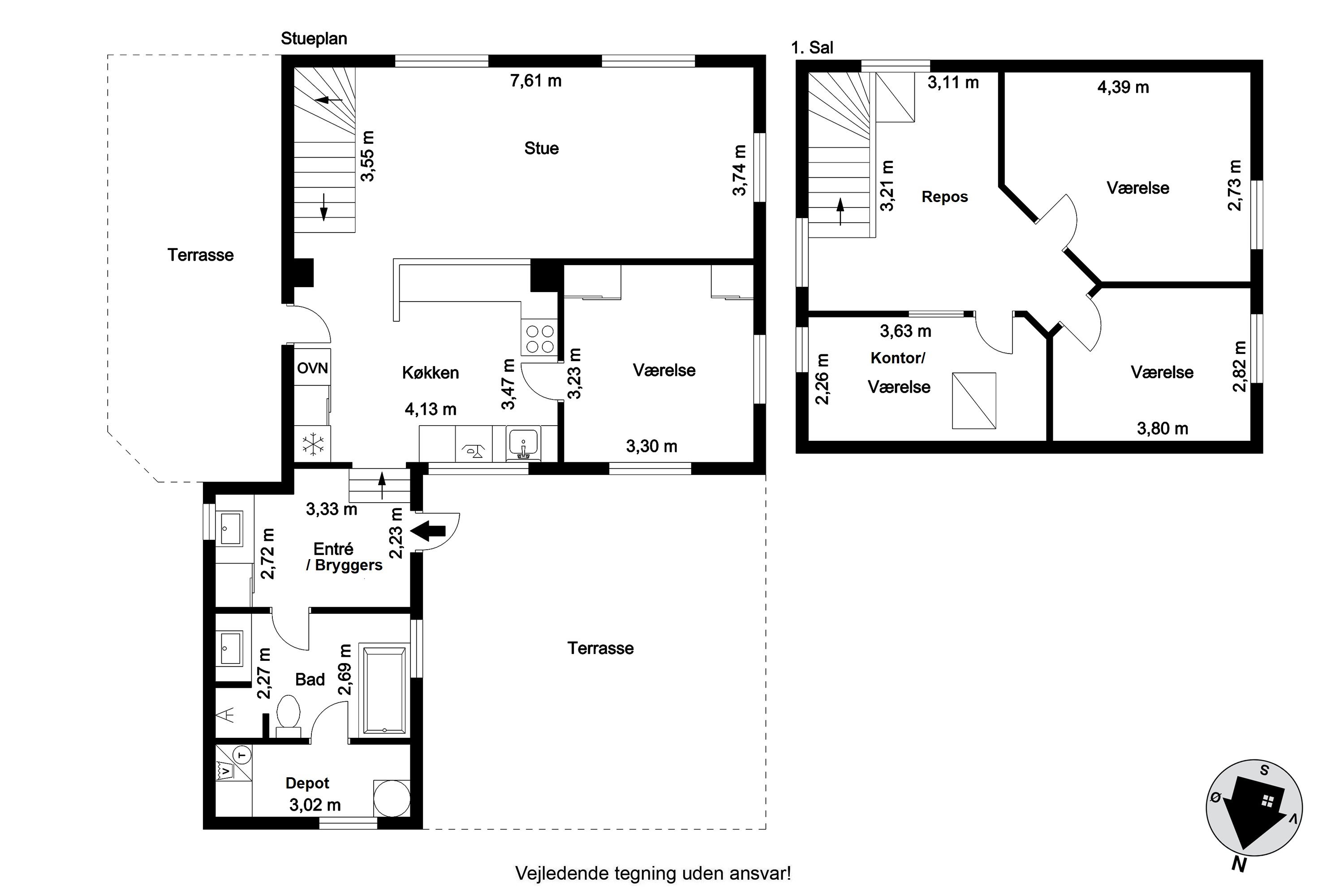 Plantegninger billede af Meldahlsvej 2A, 9300 Sæby