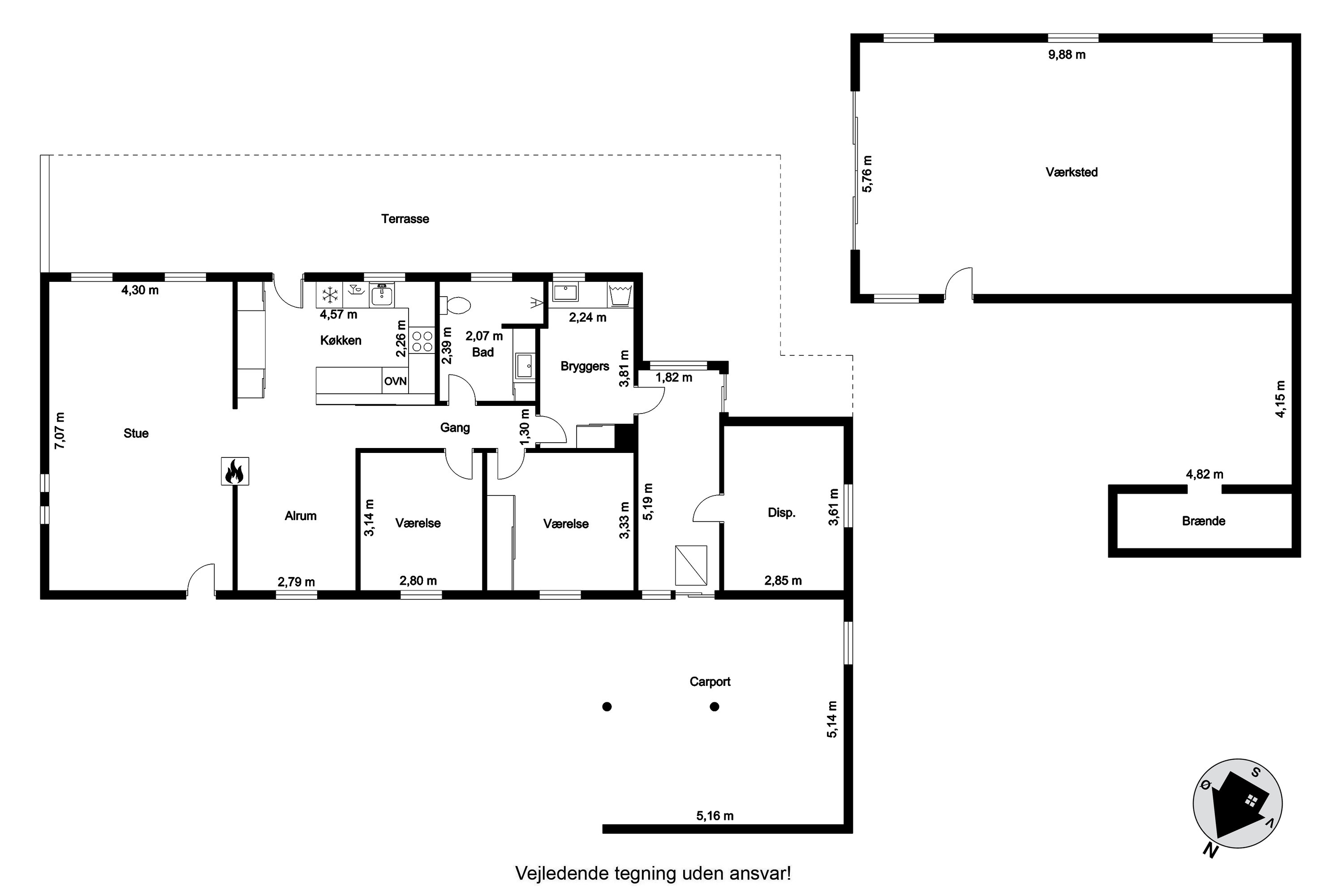 Plantegninger billede af Engvej 8, Lyngså, 9300 Sæby