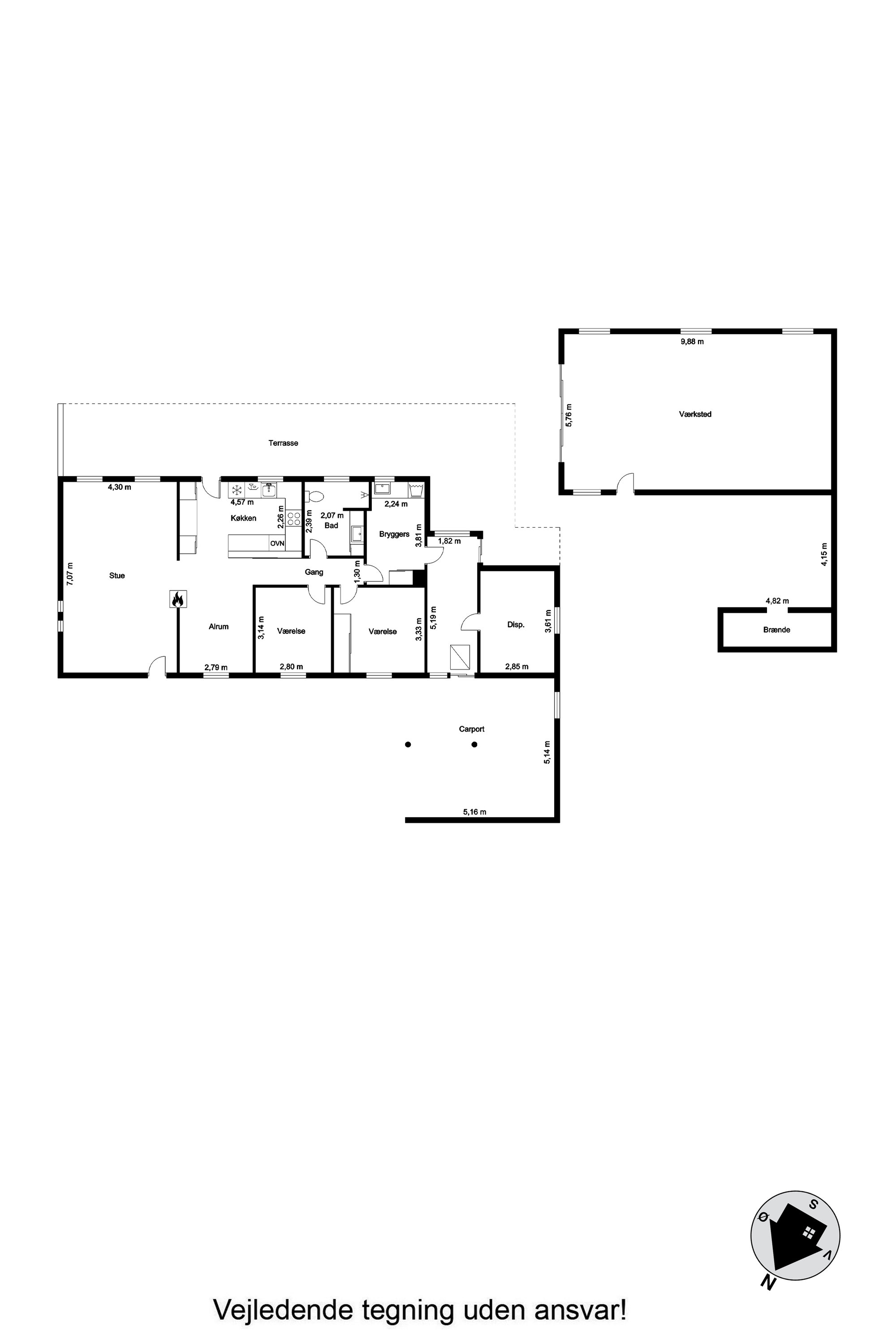 Plantegninger billede af Engvej 8, Lyngså, 9300 Sæby