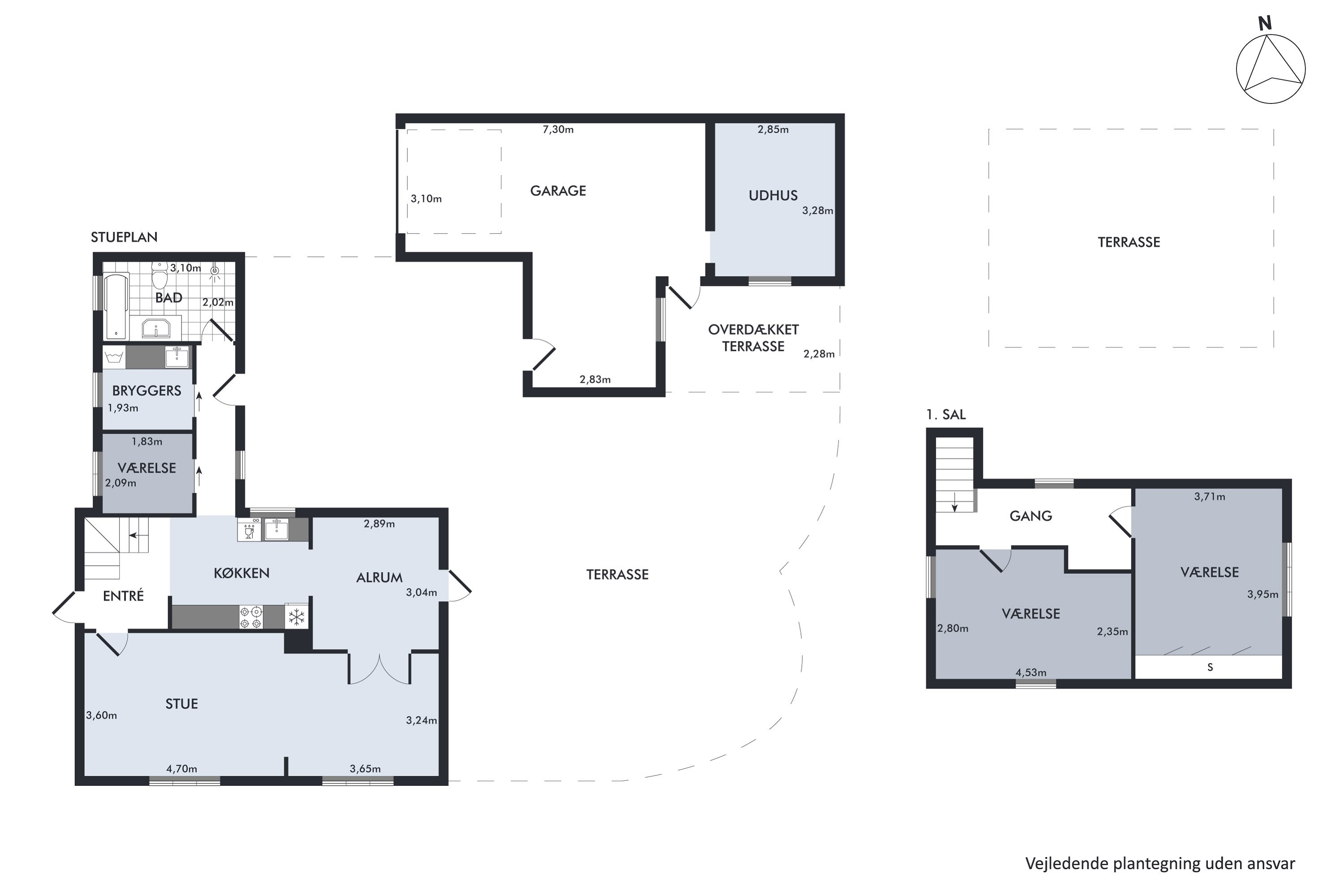 Plantegninger billede af Syrenvej 10, Pindstrup, 8550 Ryomgård
