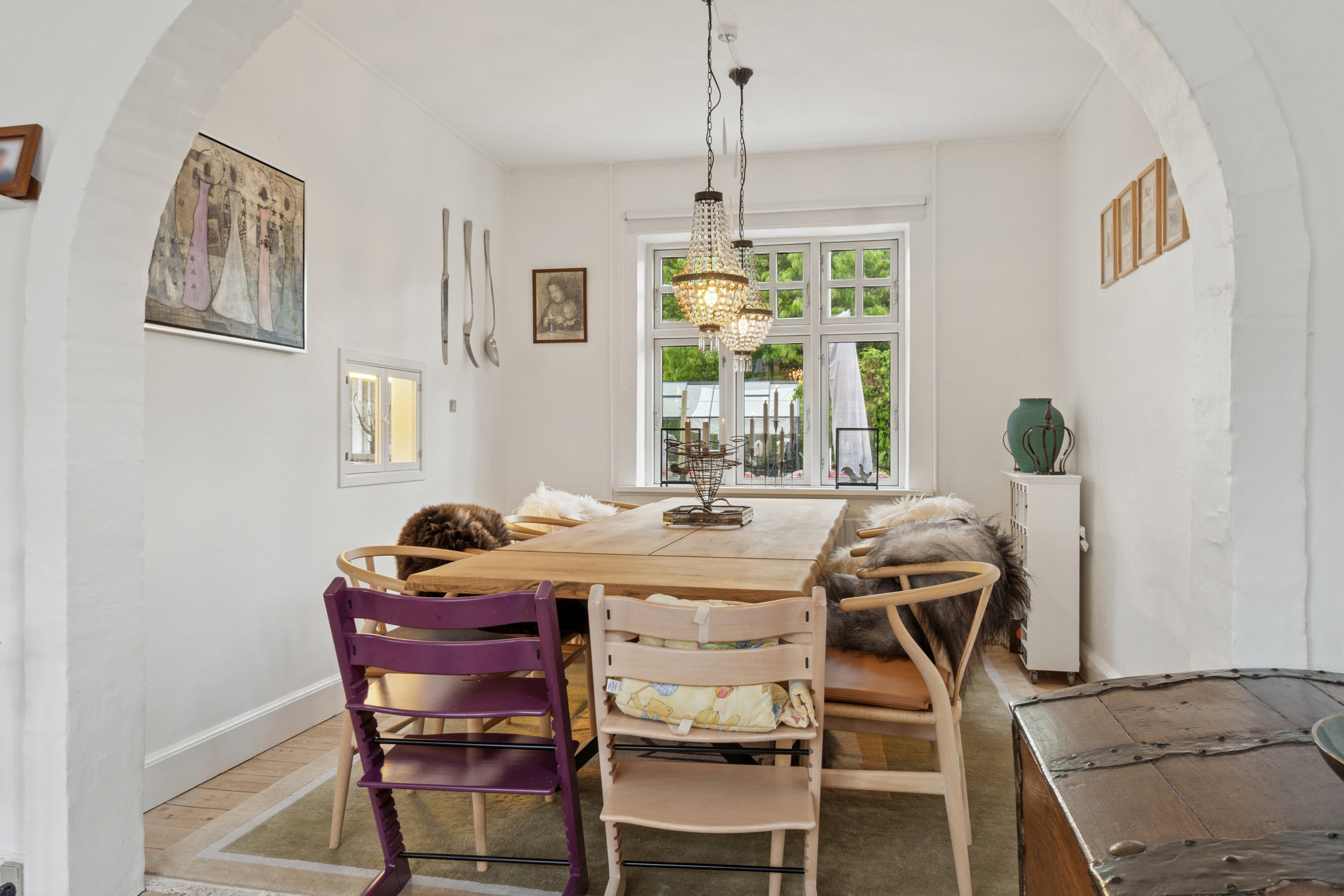 Fremhævet spisestue billede i fuldskærmstilstand. Billede af Langgade 11, 4262 Sandved