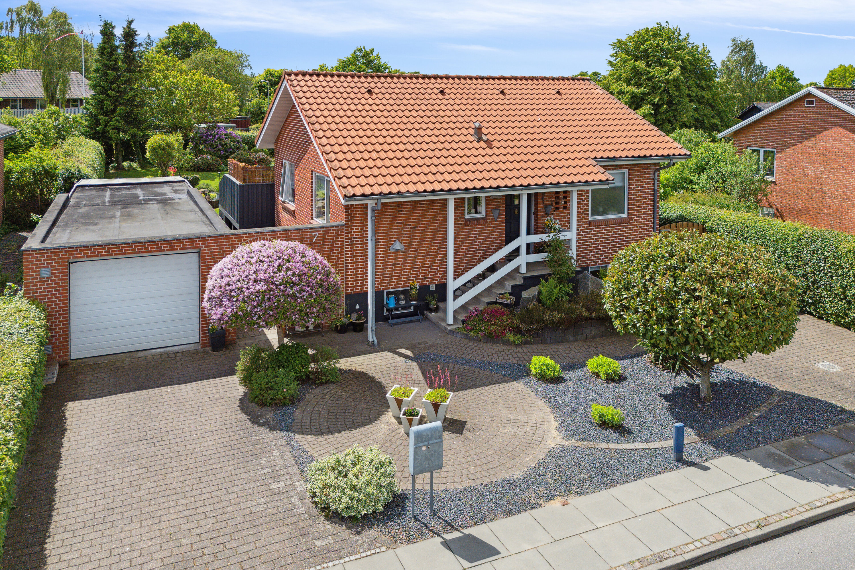 Fremhævet luftfoto billede i fuldskærmstilstand. Billede af Bøge Alle 7, 7430 Ikast