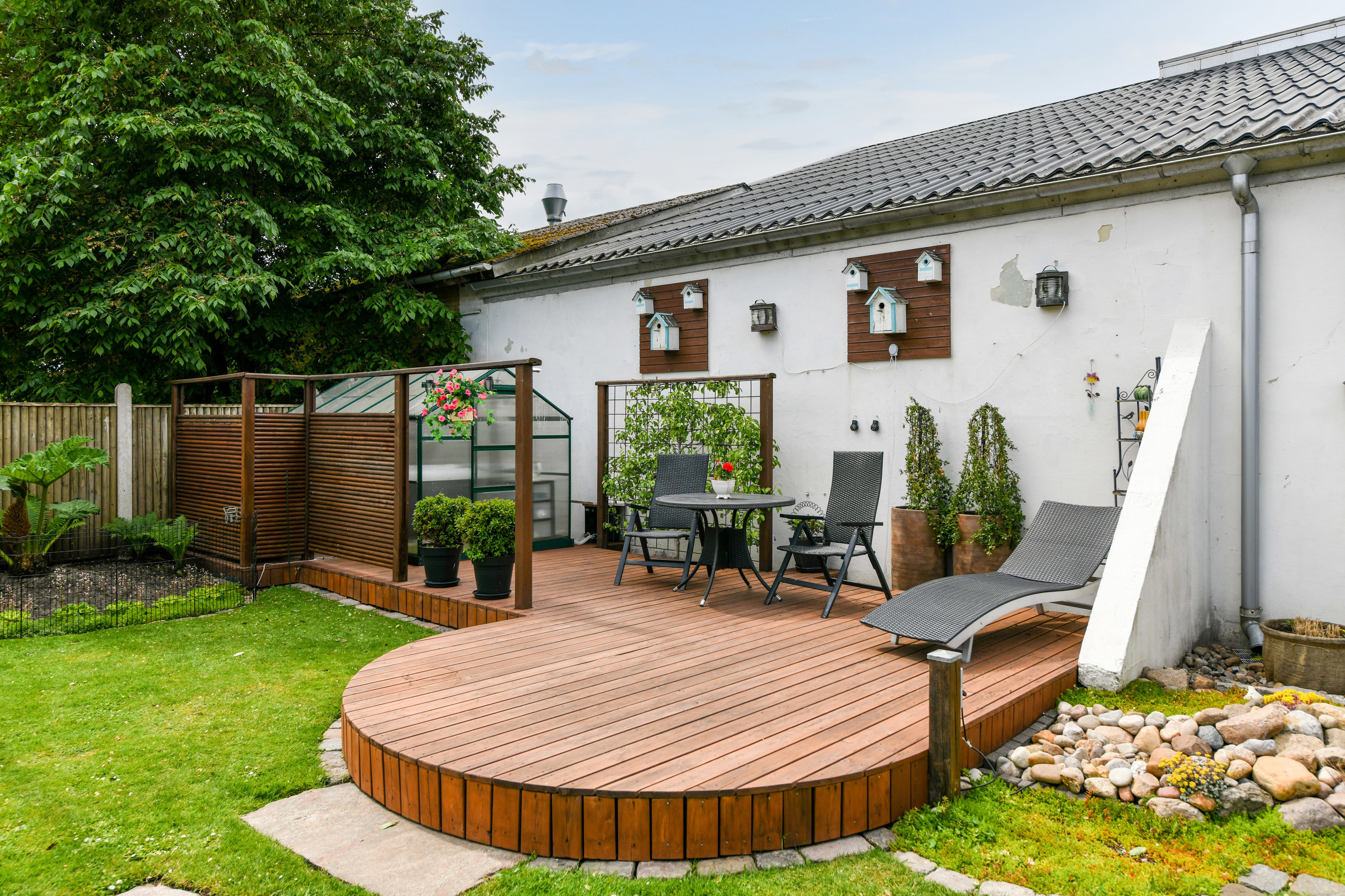 Fremhævet terrasse billede i fuldskærmstilstand. Billede af Teglgaardsvej 8, 7200 Grindsted