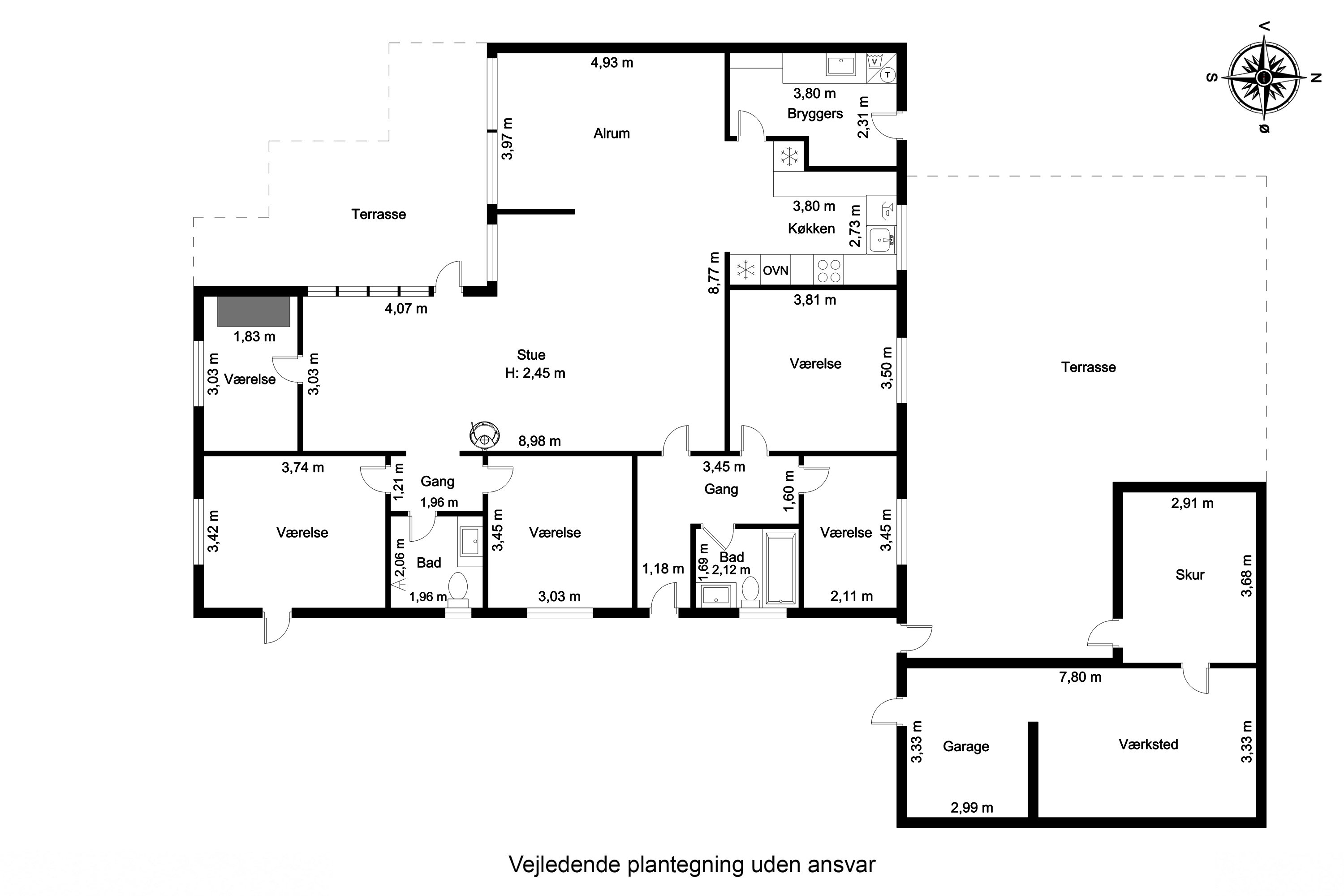 Plantegninger billede af Warthoesvej 25, 8740 Brædstrup