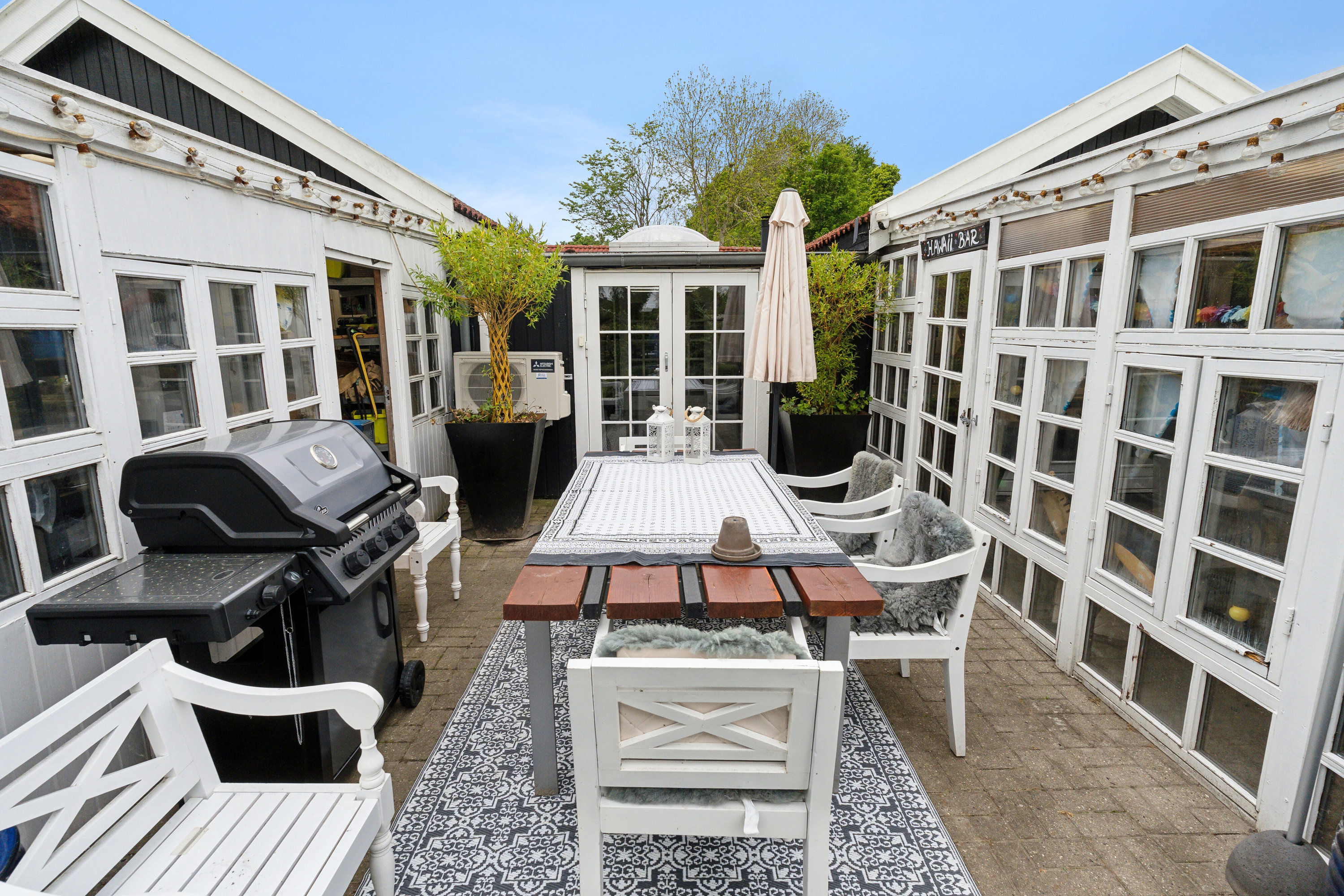 Fremhævet overdækket terrasse billede i fuldskærmstilstand. Billede af Dammen 2, Vellerup, 4050 Skibby