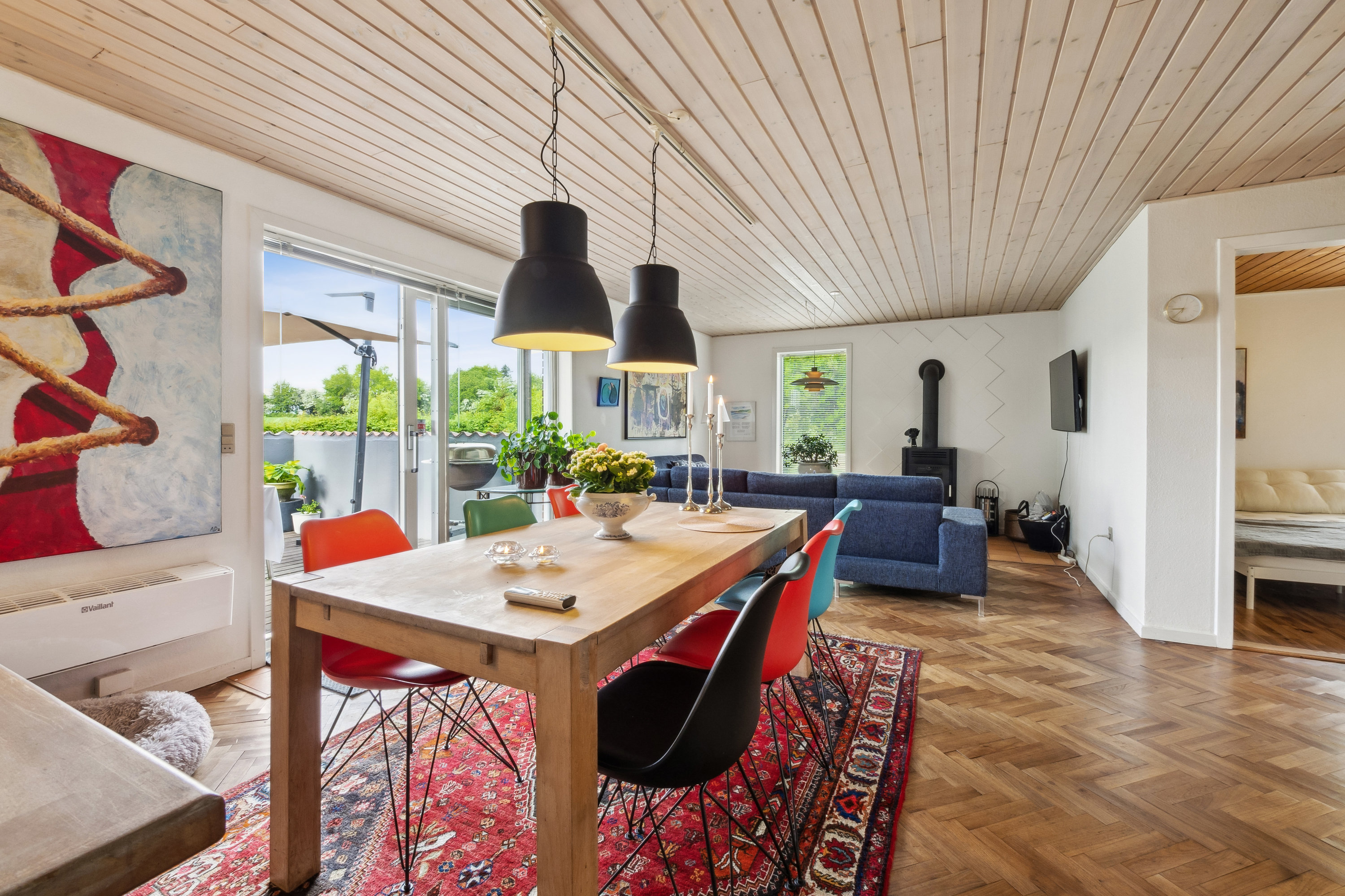 Fremhævet stue billede i fuldskærmstilstand. Billede af Astrup Vig 92, Astrup Vig, 7870 Roslev