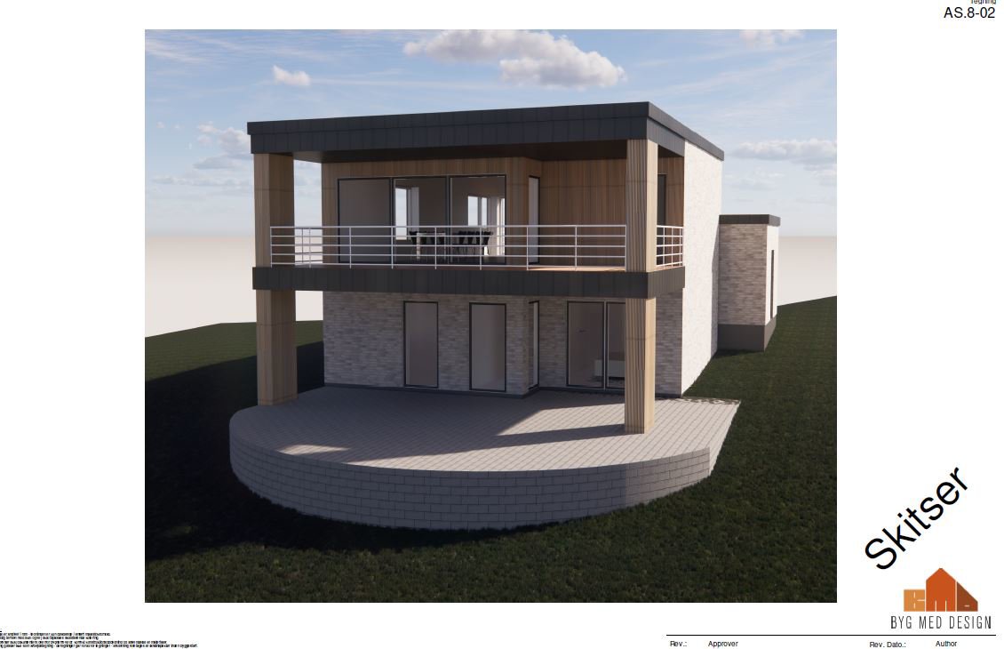 Fremhævet projekt - skitse billede i fuldskærmstilstand. Billede af Primulavej 4, 6000 Kolding