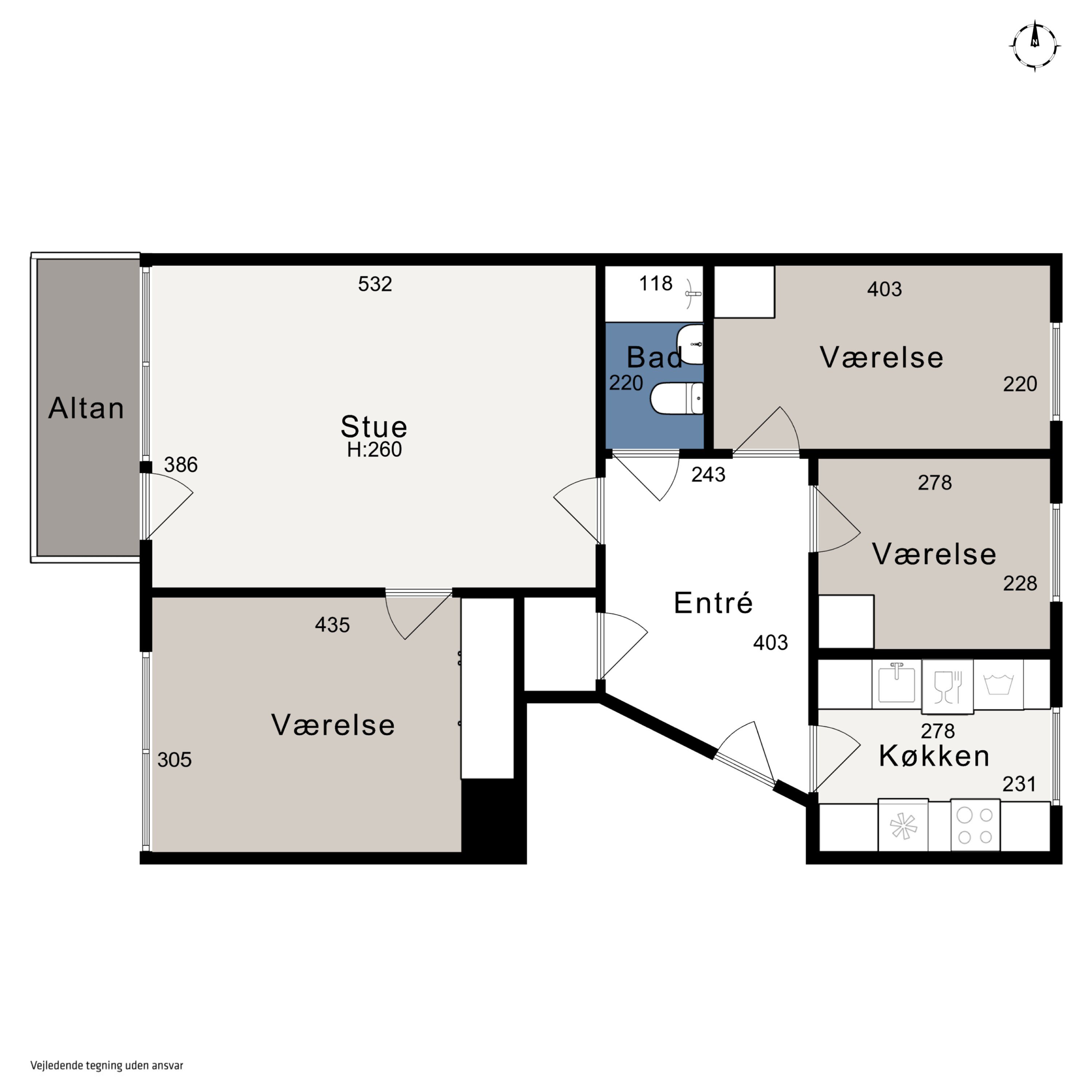 Plantegninger billede af Rundhøj Allé 95, st.. tv., 8270 Højbjerg