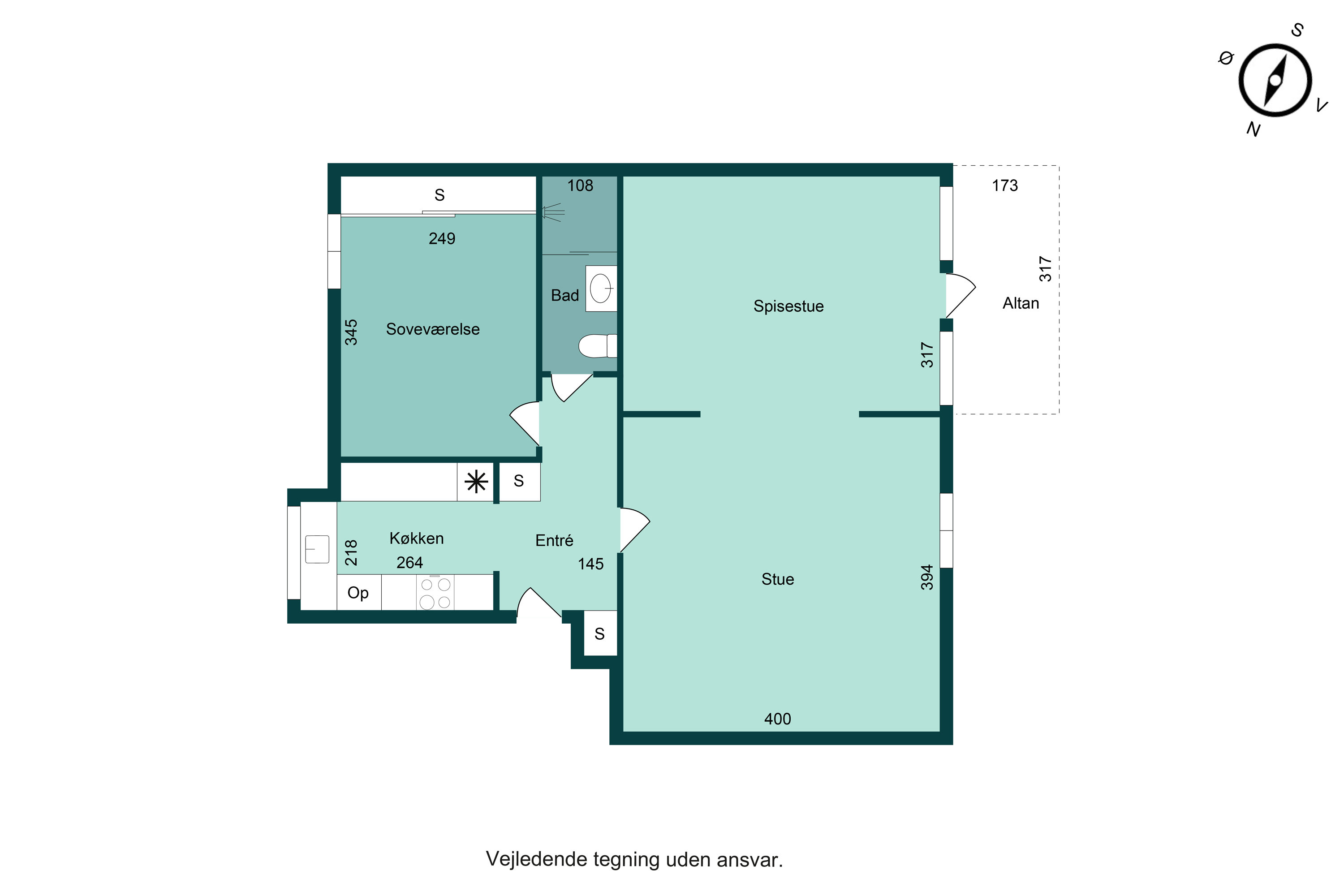 Plantegninger billede af Bygholm Parkvej 17B, 3. tv., 8700 Horsens