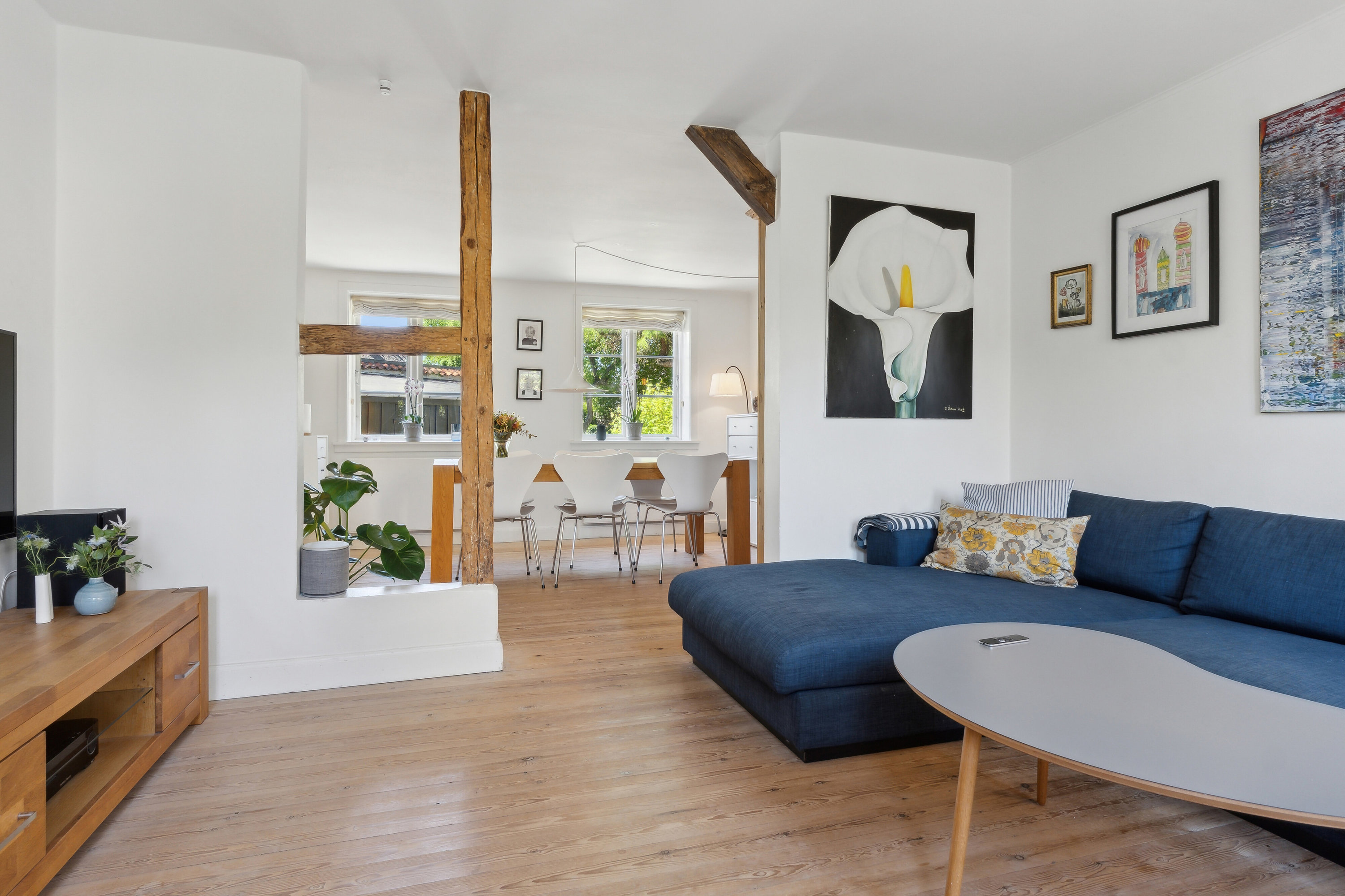 Fremhævet stue billede i fuldskærmstilstand. Billede af Asylgade 13B, 2800 Kongens Lyngby