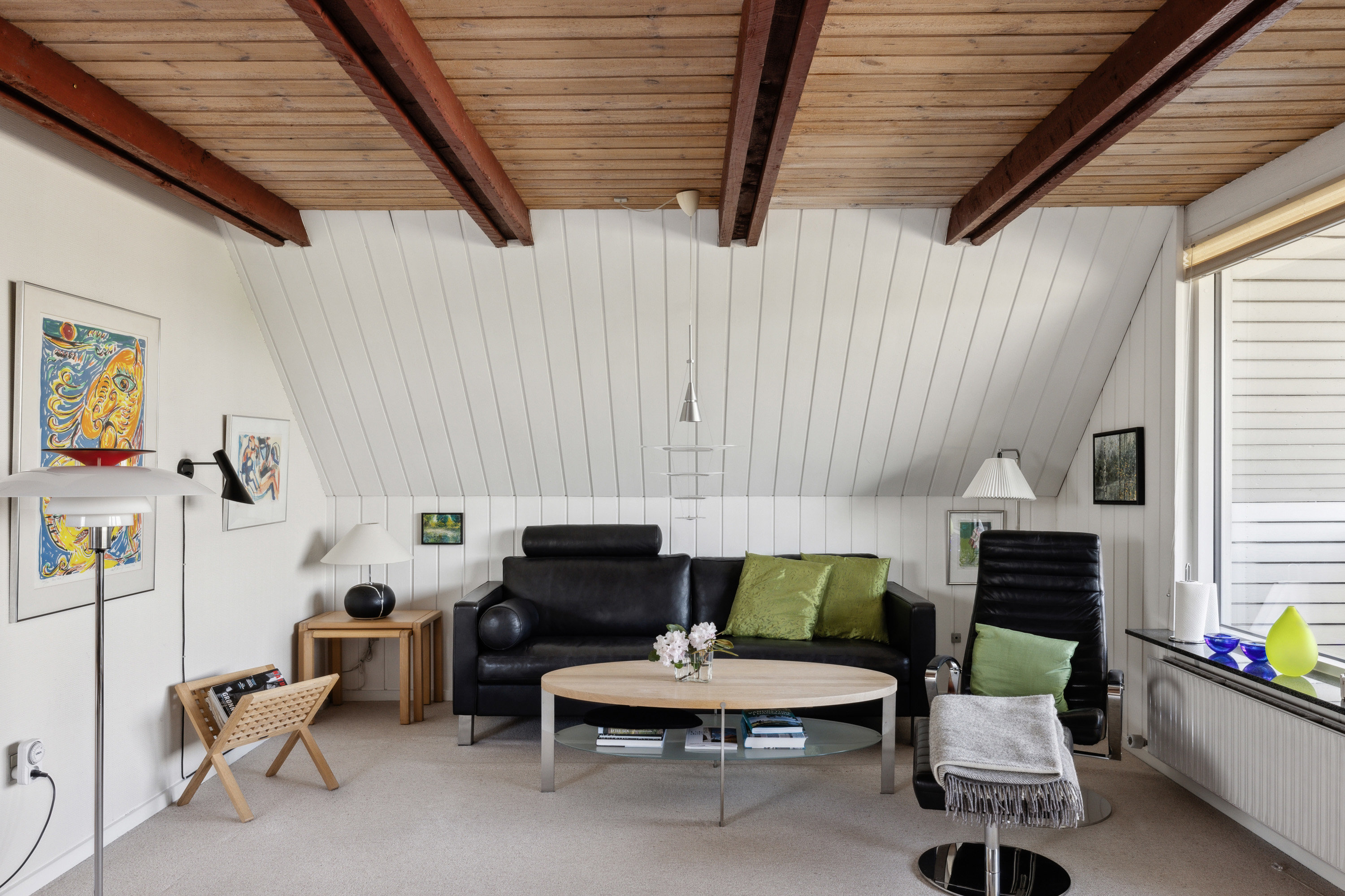 Fremhævet stue billede i fuldskærmstilstand. Billede af Risvænget 10, Frederiks, 7470 Karup J