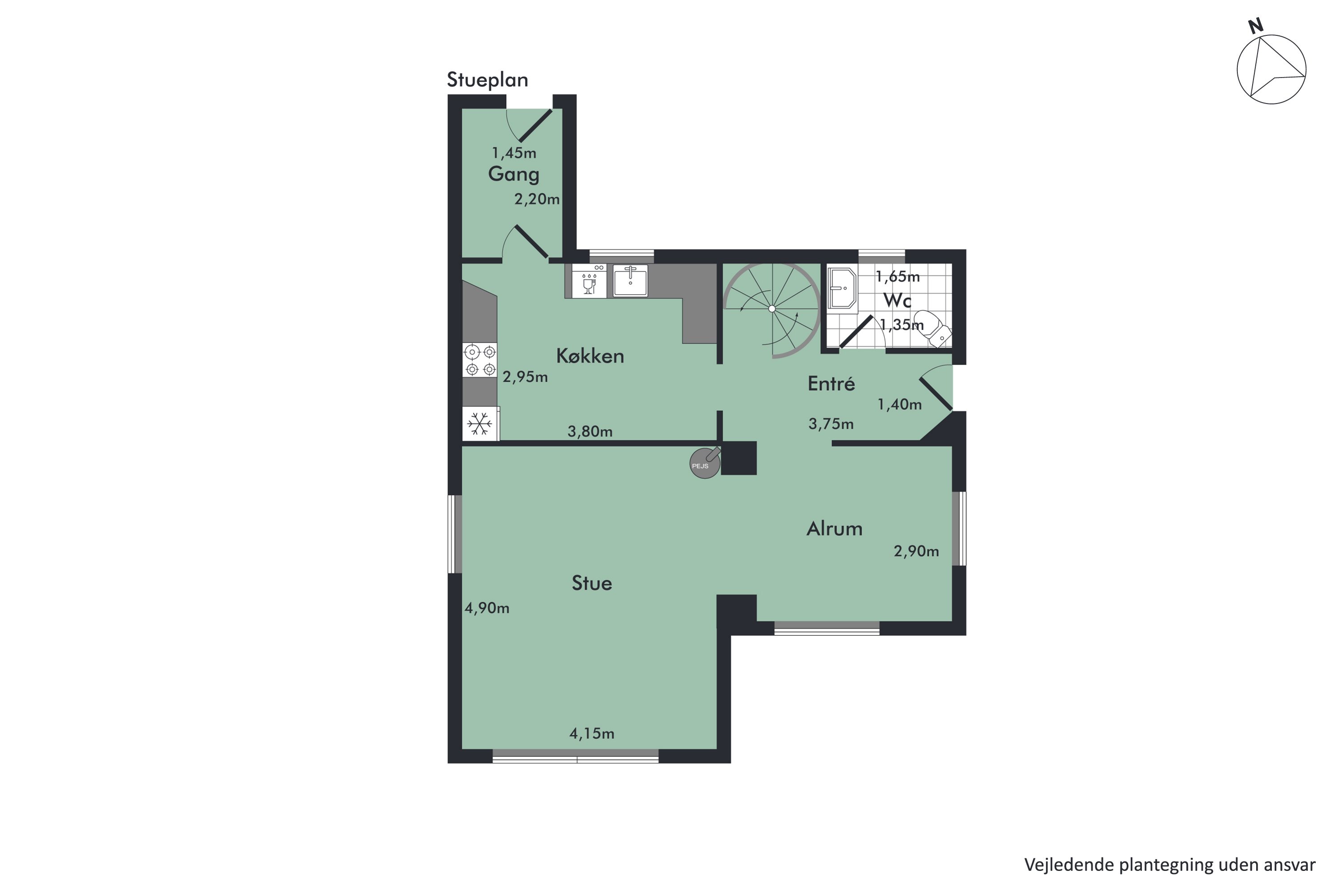Plantegninger billede af Gudumvej 90, Vaarst , 9260 Gistrup