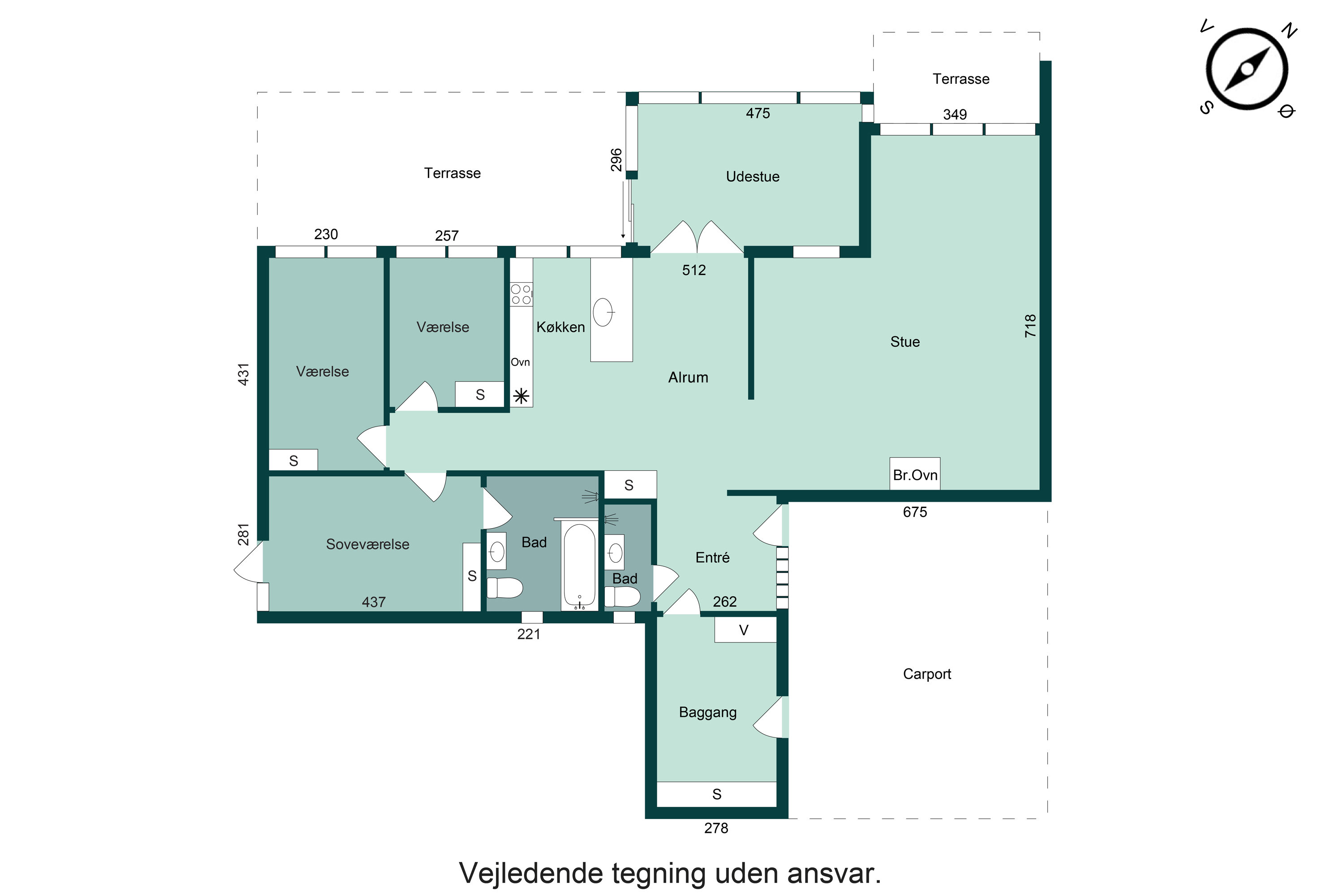 Plantegninger billede af Opalvej 16, 8700 Horsens