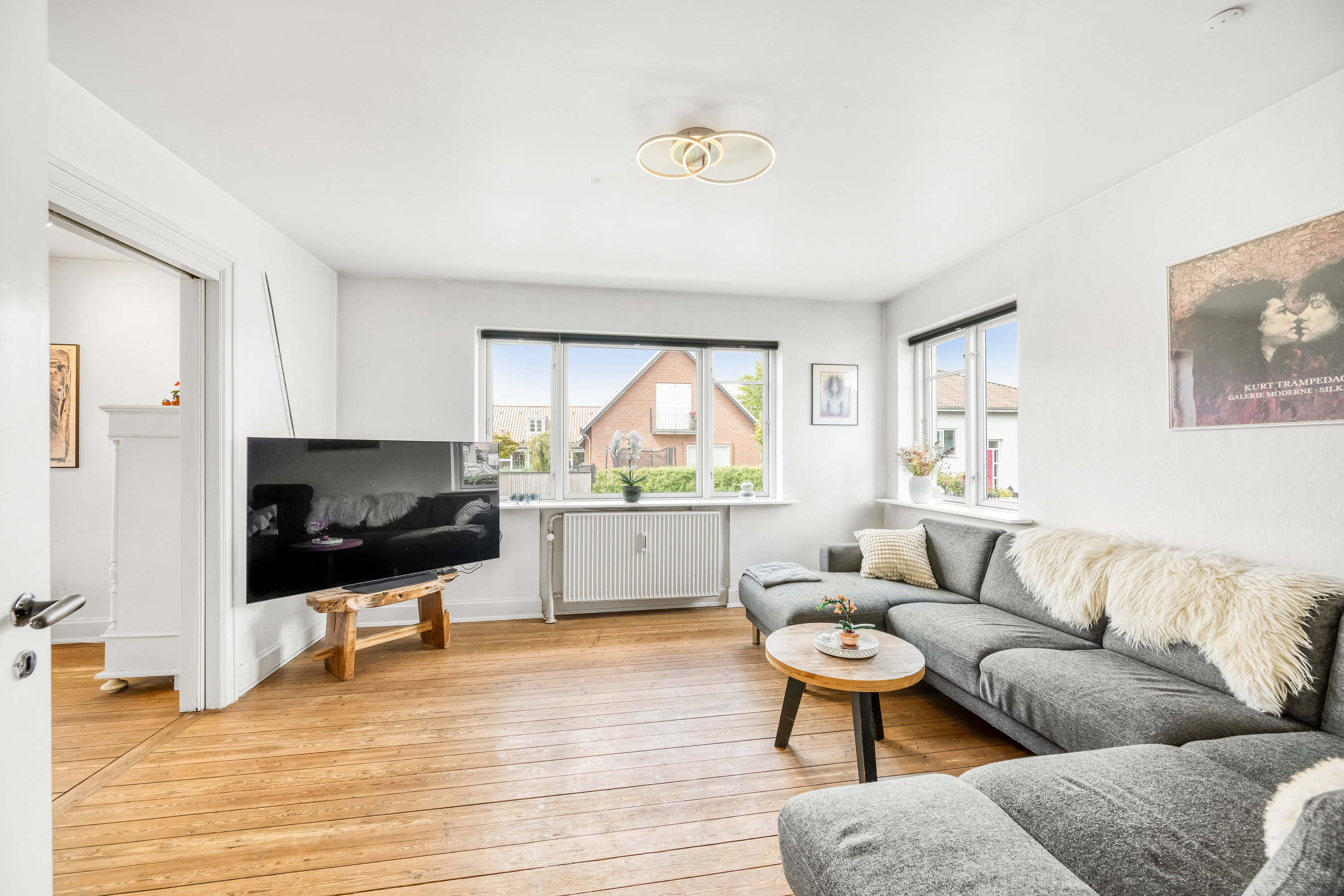 Fremhævet stue billede i fuldskærmstilstand. Billede af Reberbanen 14, 6950 Ringkøbing