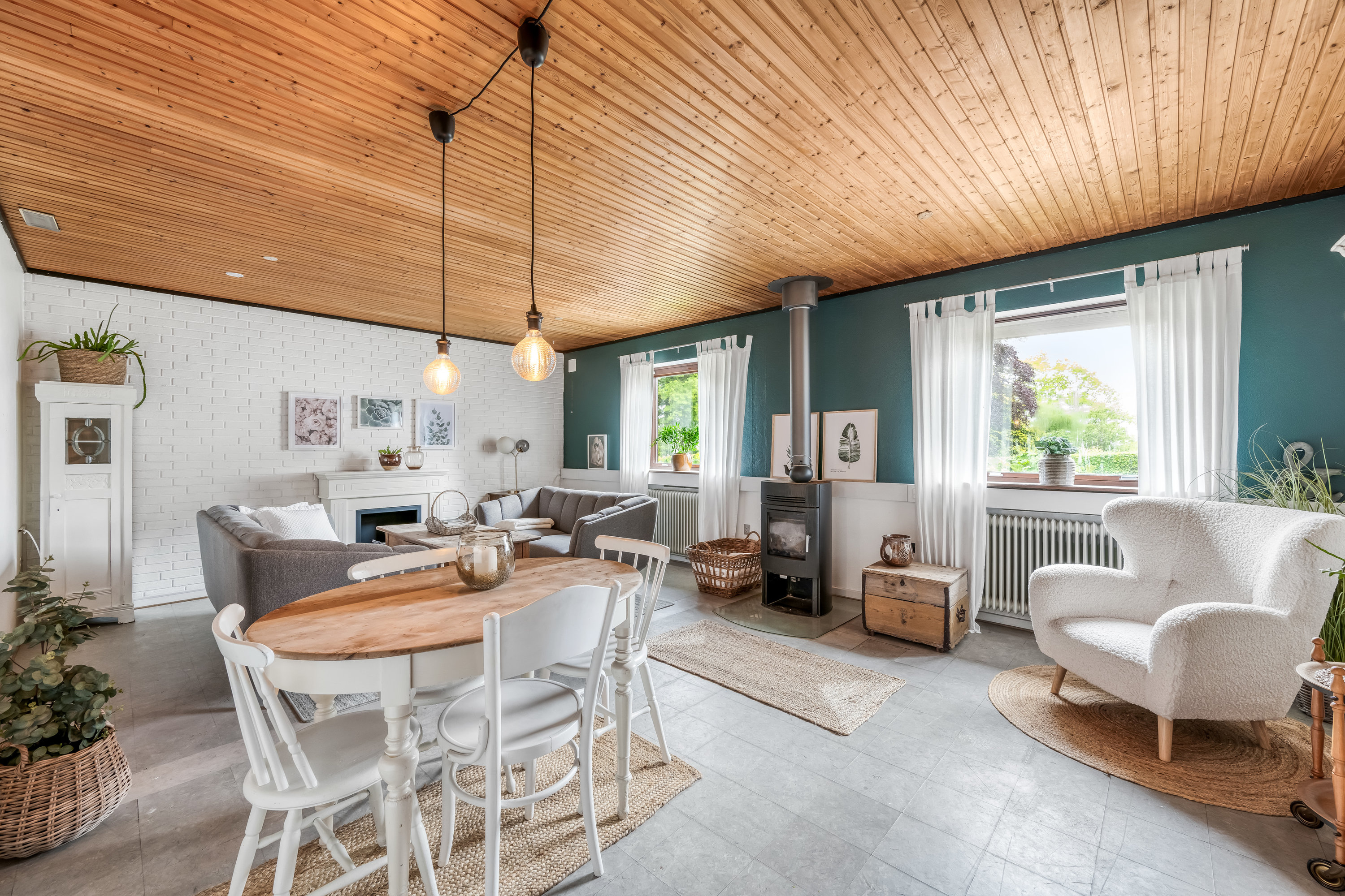 Fremhævet stue billede i fuldskærmstilstand. Billede af Vestergade 46, Borris, 6900 Skjern