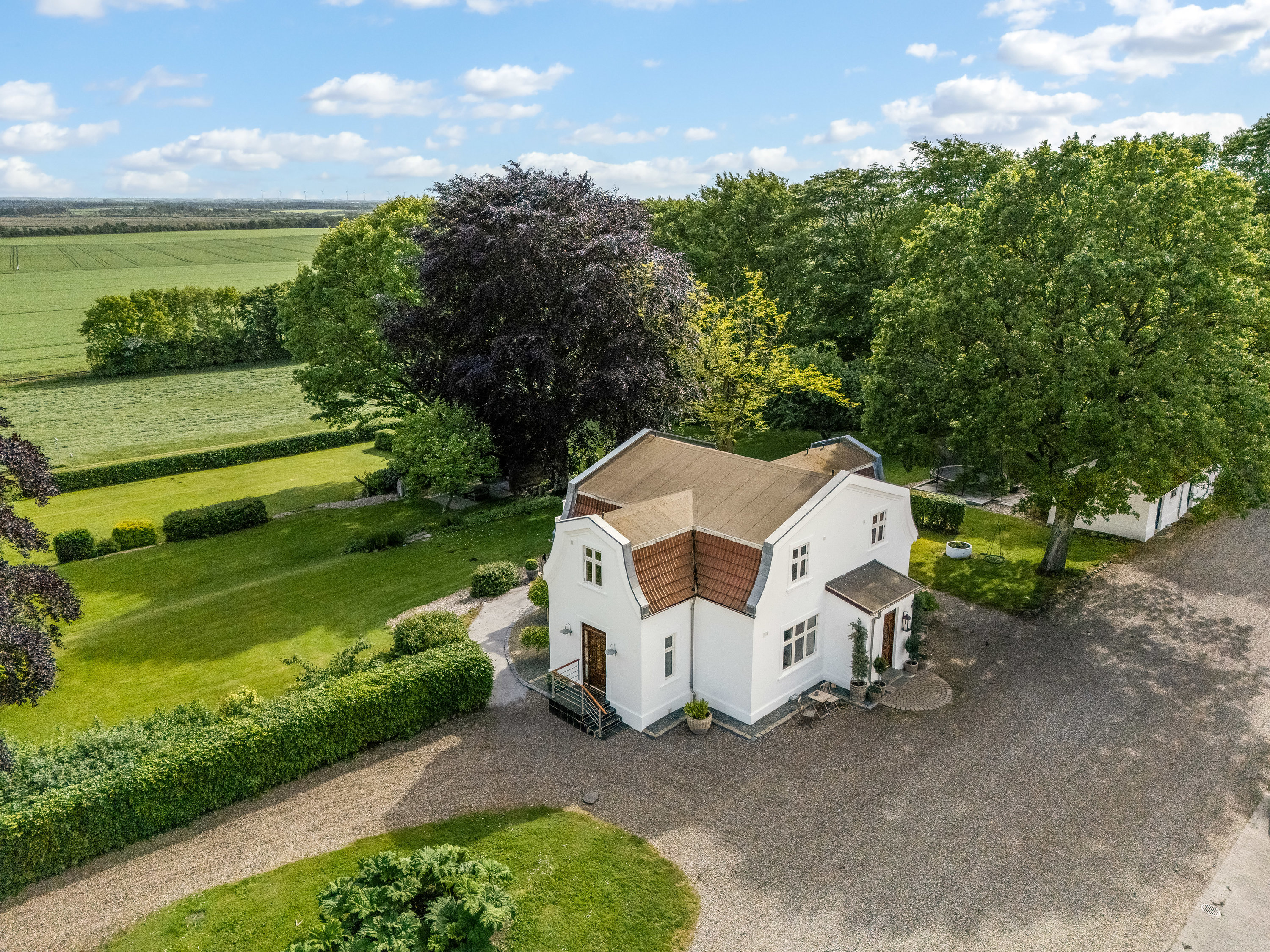 Fremhævet luftfoto billede i fuldskærmstilstand. Billede af Vestergade 46, Borris, 6900 Skjern