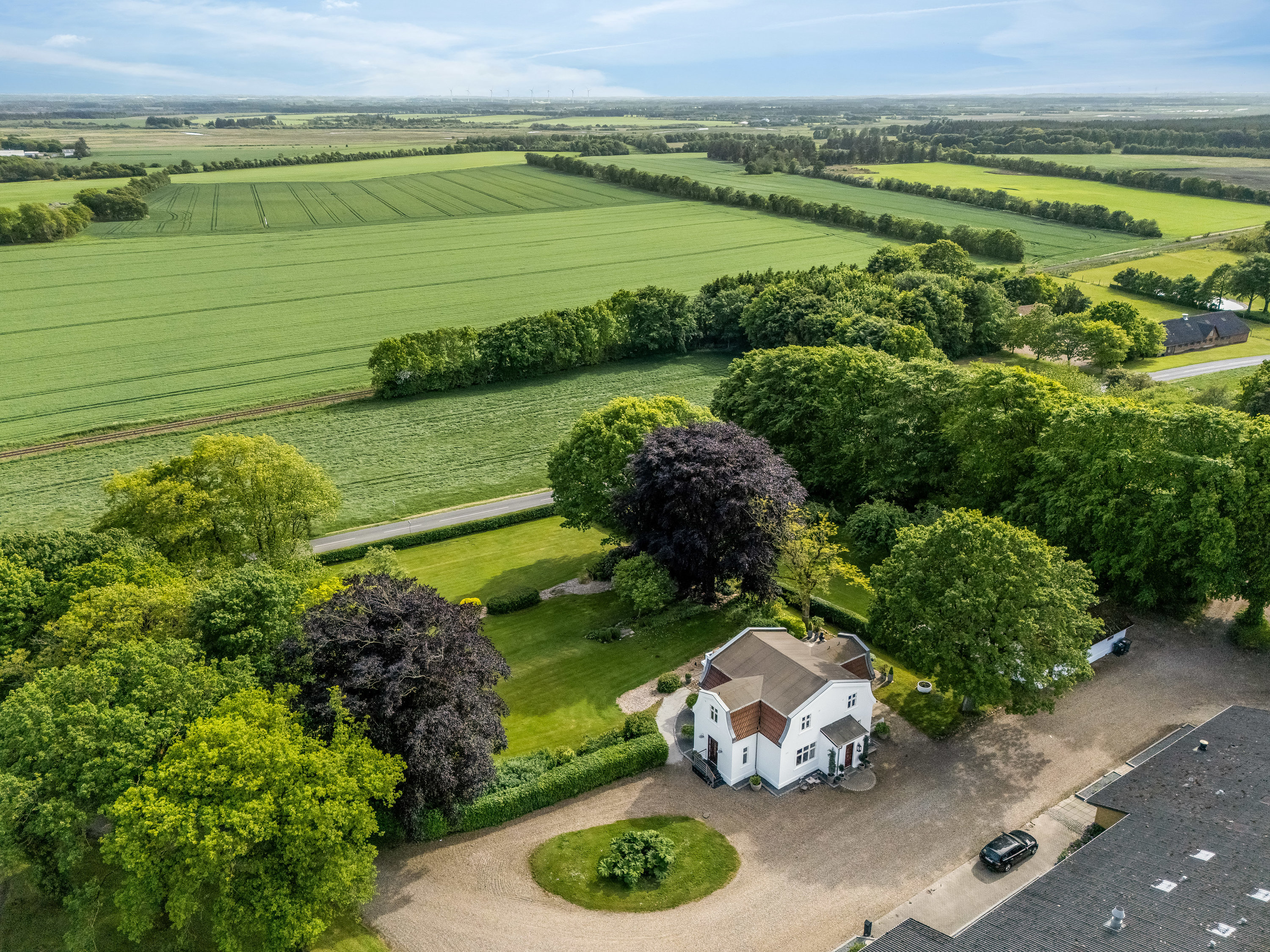 Fremhævet luftfoto billede i fuldskærmstilstand. Billede af Vestergade 46, Borris, 6900 Skjern