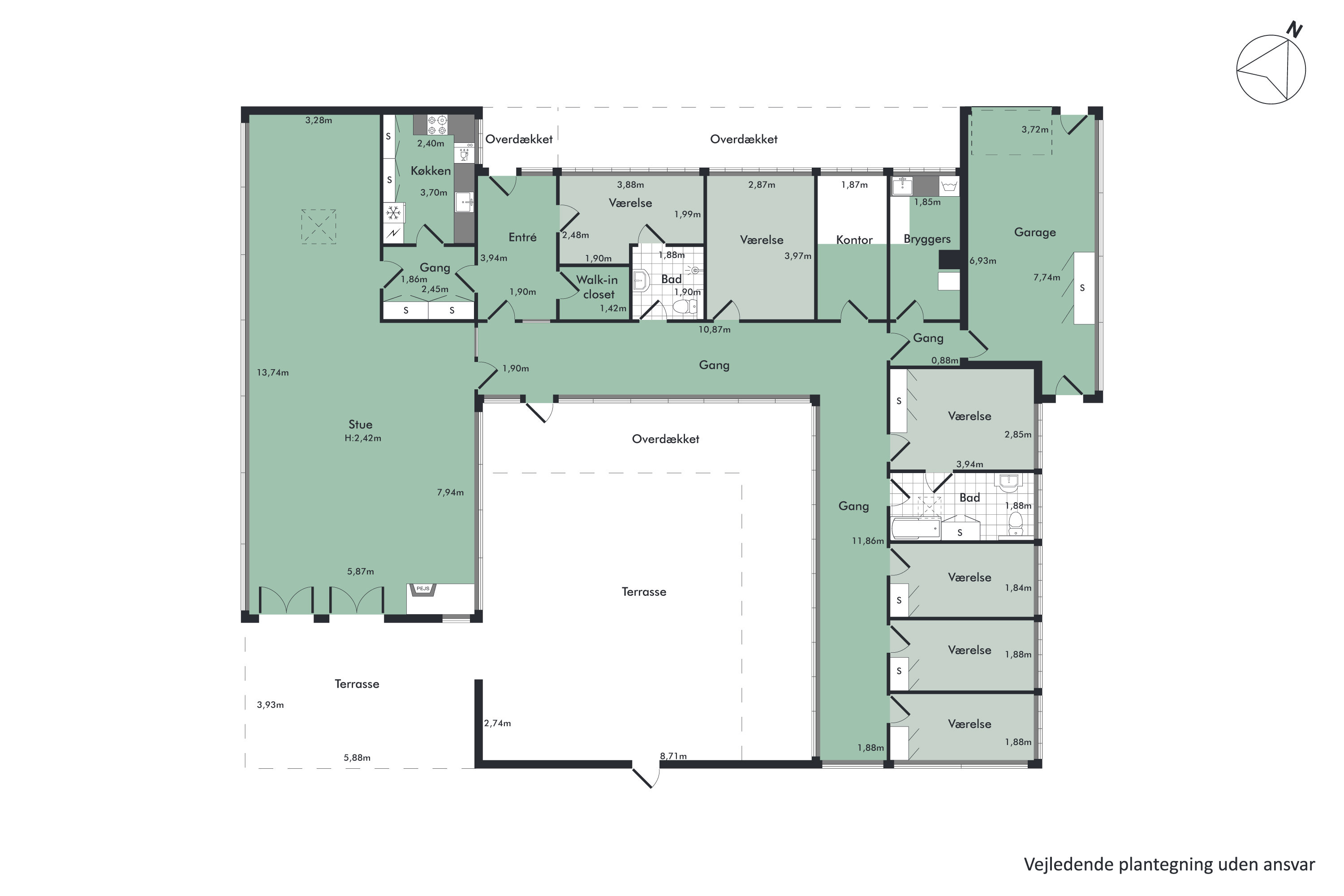 Plantegninger billede af Skovvej 3, 9560 Hadsund