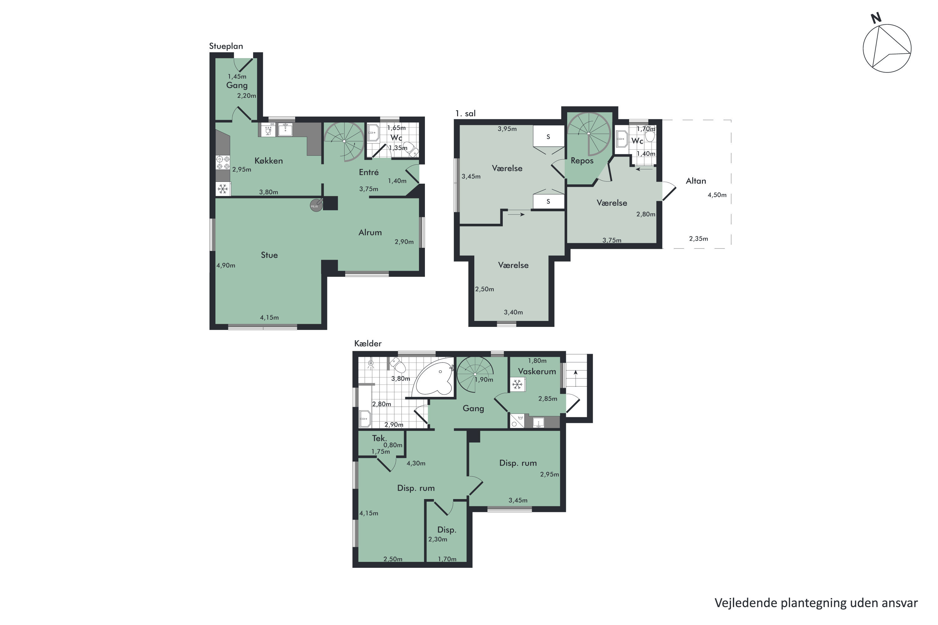 Plantegninger billede af Gudumvej 90, Vaarst , 9260 Gistrup