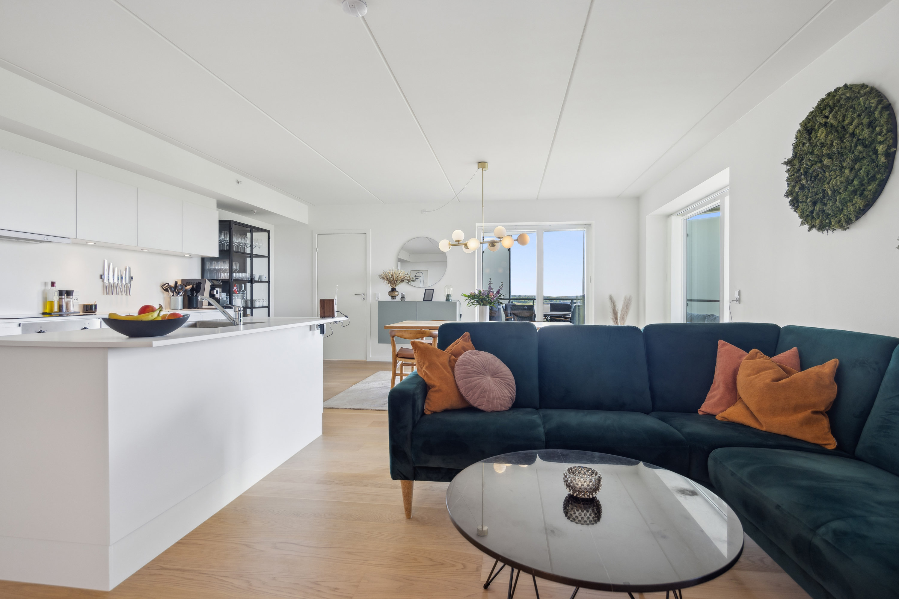 Fremhævet stue billede i fuldskærmstilstand. Billede af Julius Posselts Vej 3A, 6. 2., 9400 Nørresundby