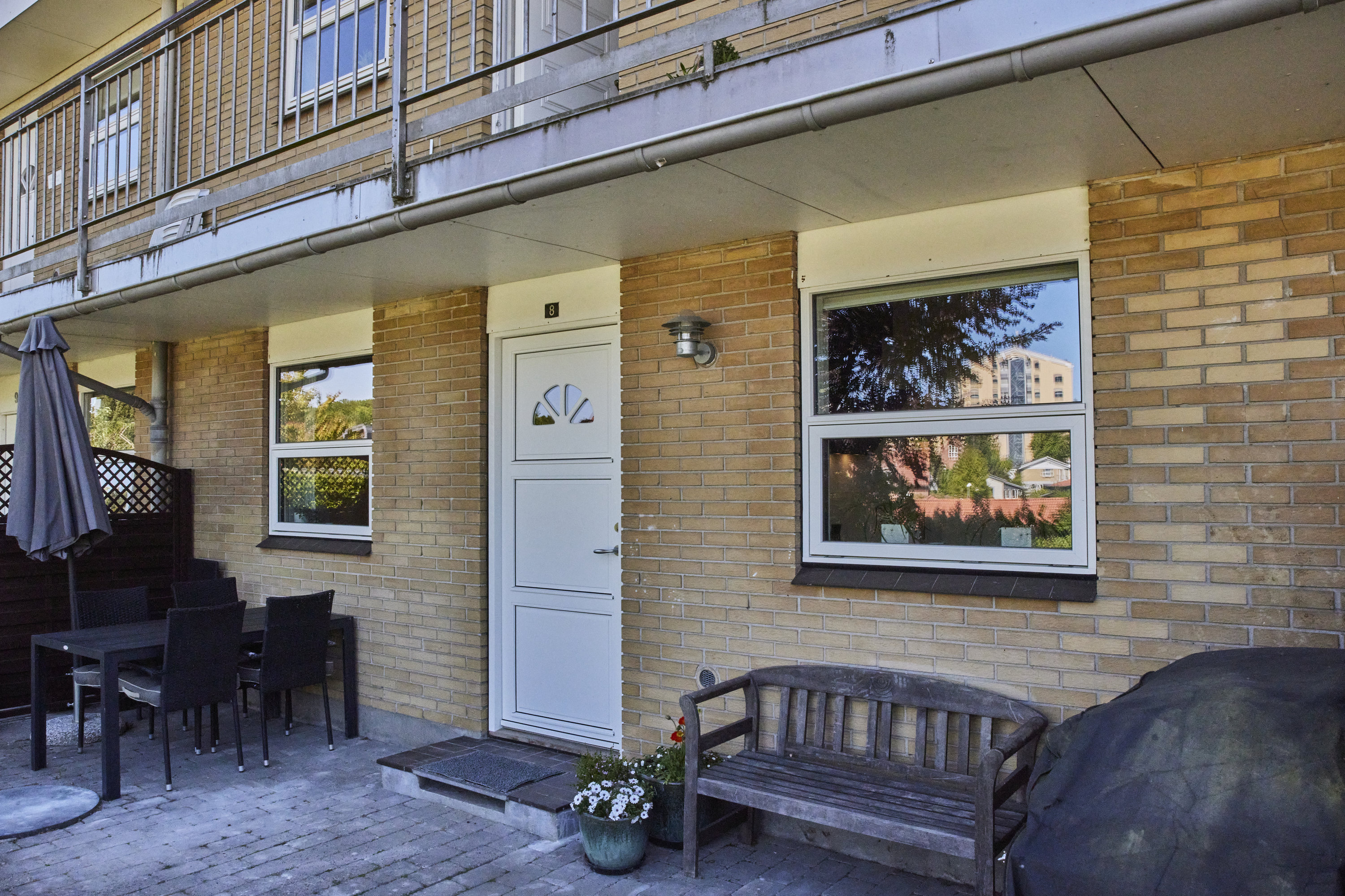 Fremhævet terrasse billede i fuldskærmstilstand. Billede af Østergade 1, st.. 8., 8660 Skanderborg