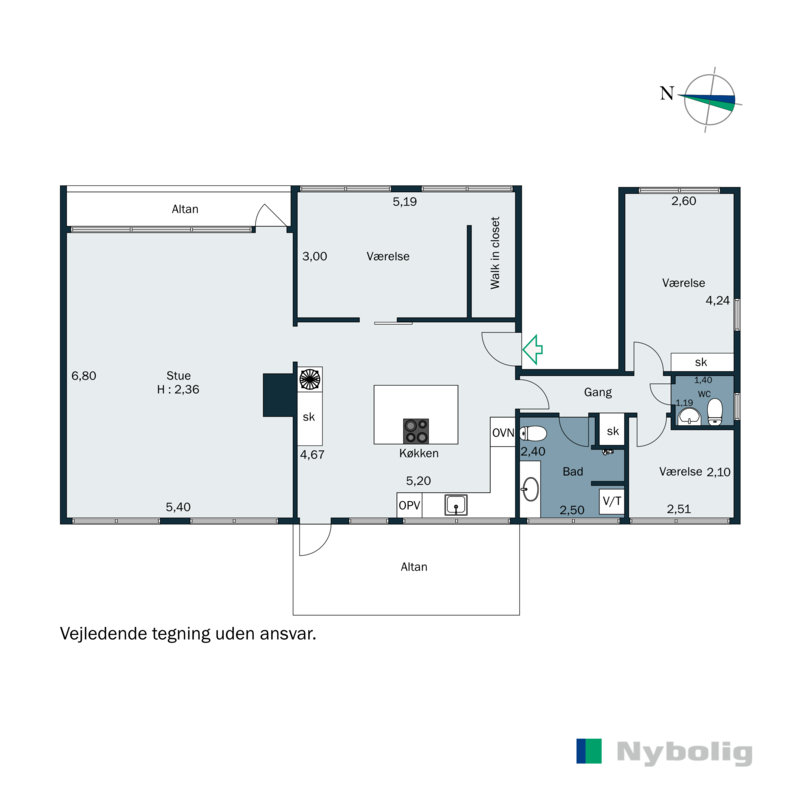 Plantegninger billede af Caspar Brands Plads 3B, 3., 4220 Korsør