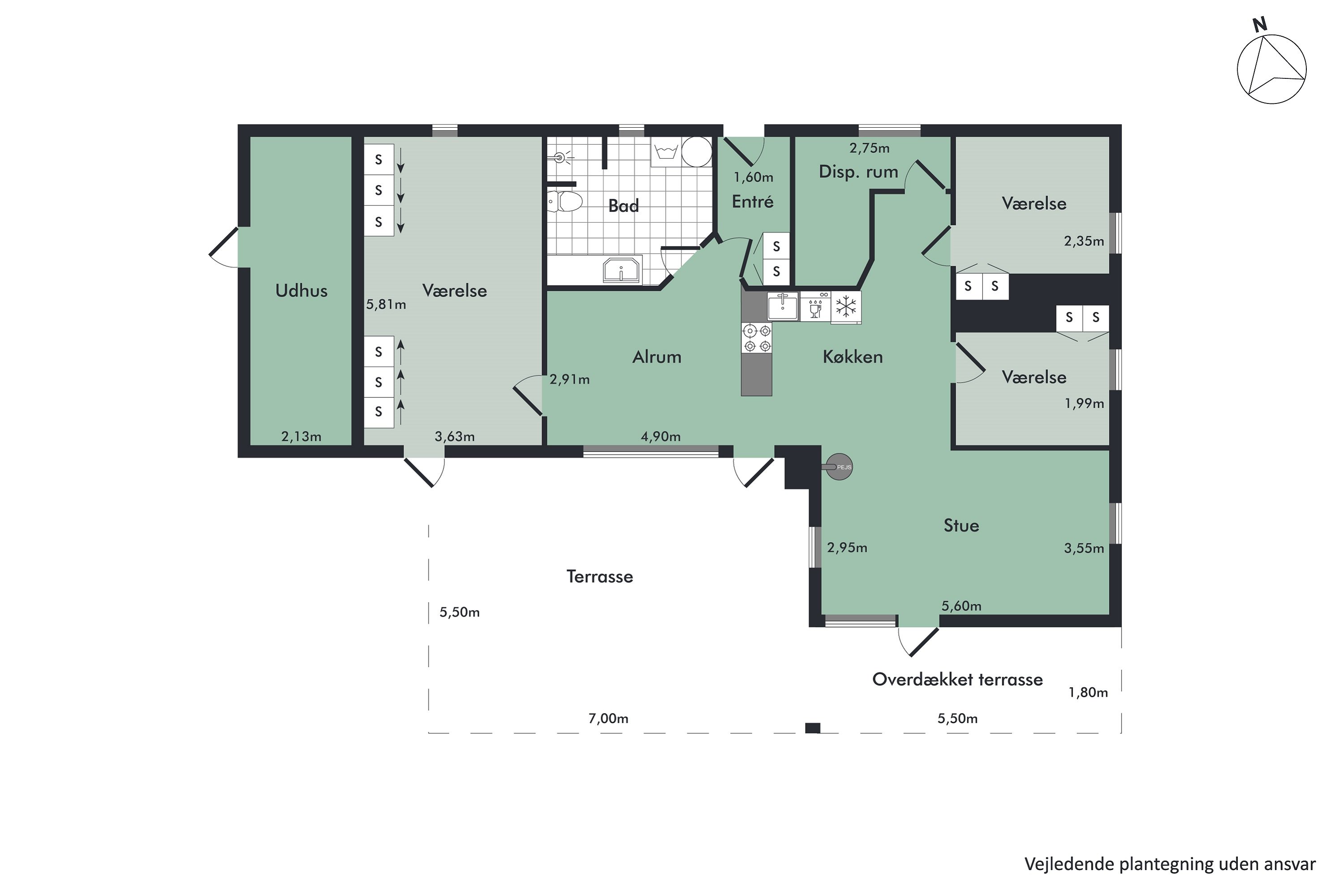 Plantegninger billede af Mosters Vænge 24, 9370 Hals