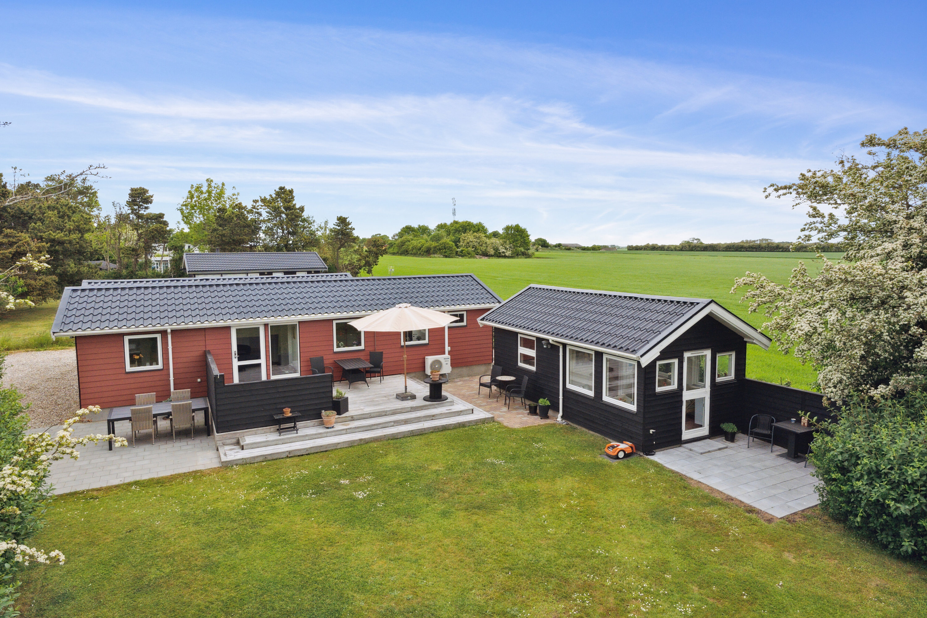 Fremhævet set fra haven billede i fuldskærmstilstand. Billede af Spættevej 37, St Kongsmark, 4200 Slagelse