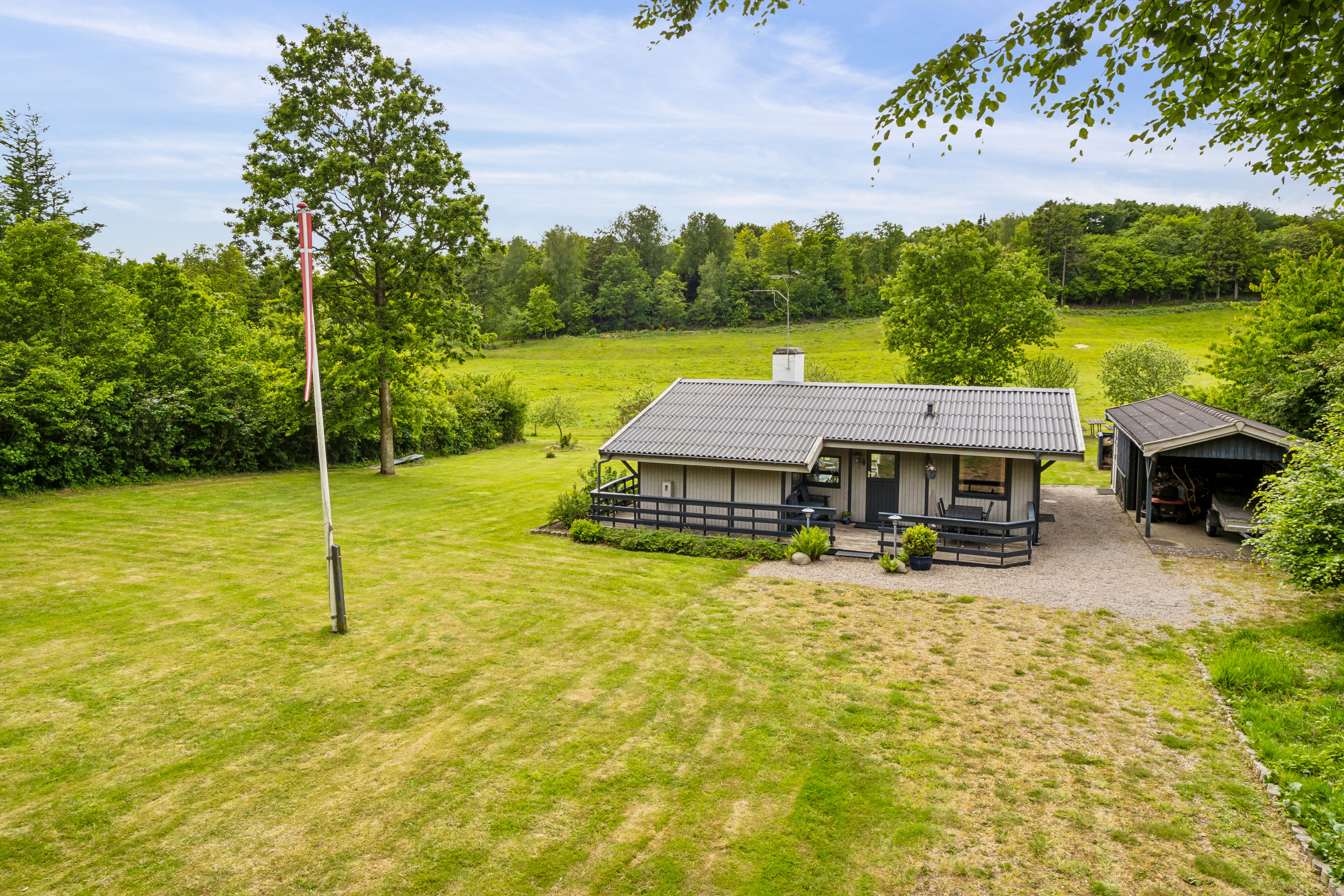 Fremhævet luftfoto billede i fuldskærmstilstand. Billede af Ildervej 9, Hostrup, 7860 Spøttrup