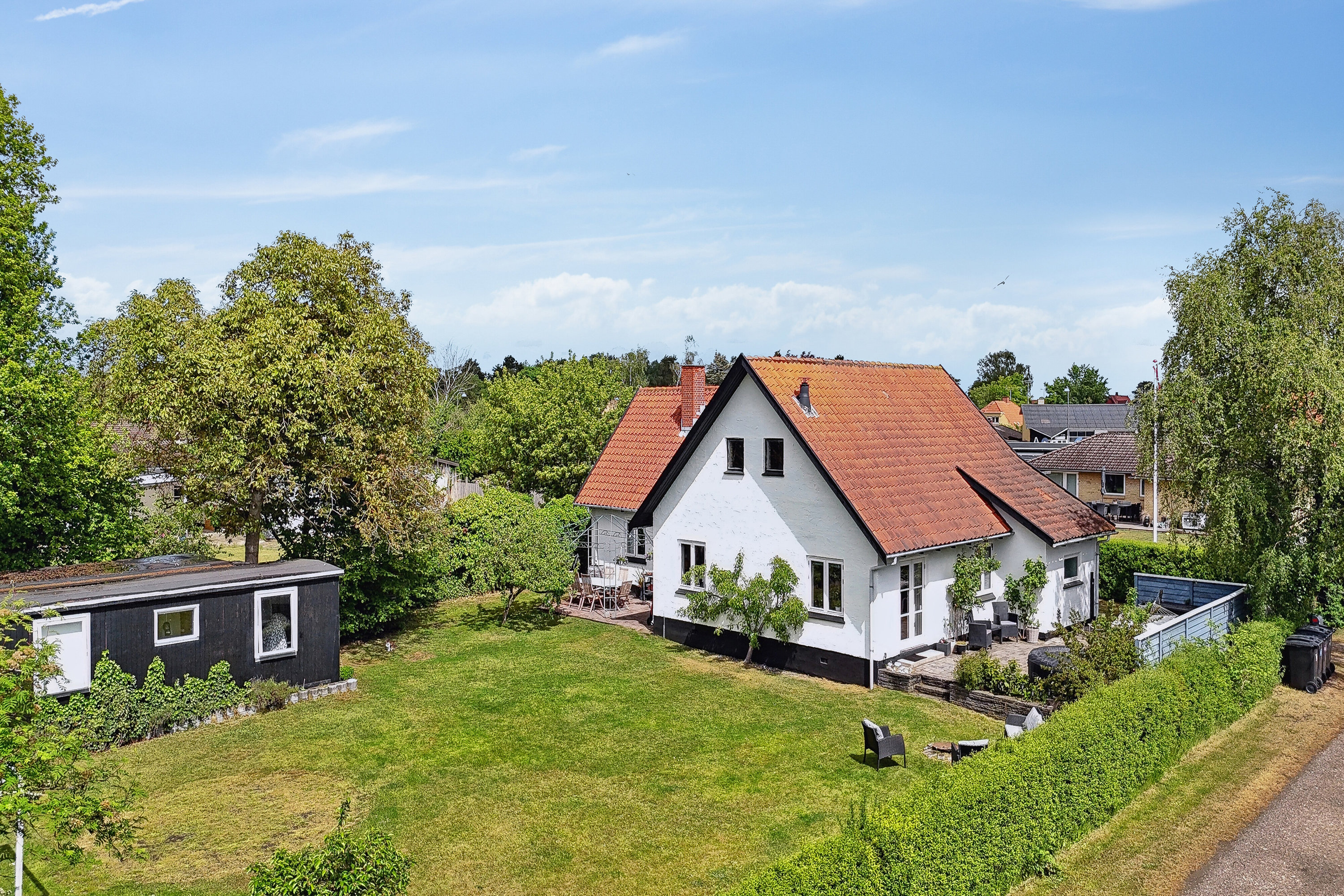 Fremhævet set fra haven billede i fuldskærmstilstand. Billede af Musettevej 5, Asserbo, 3360 Liseleje