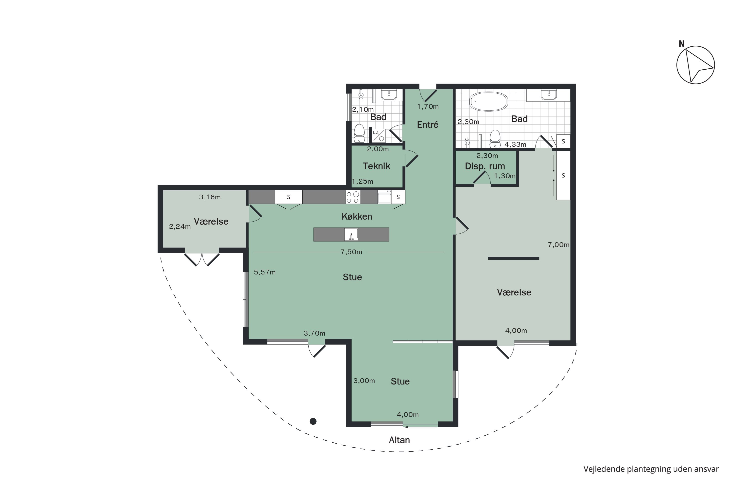 Plantegninger billede af Julius Posselts Vej 3A, 13. 6., 9400 Nørresundby