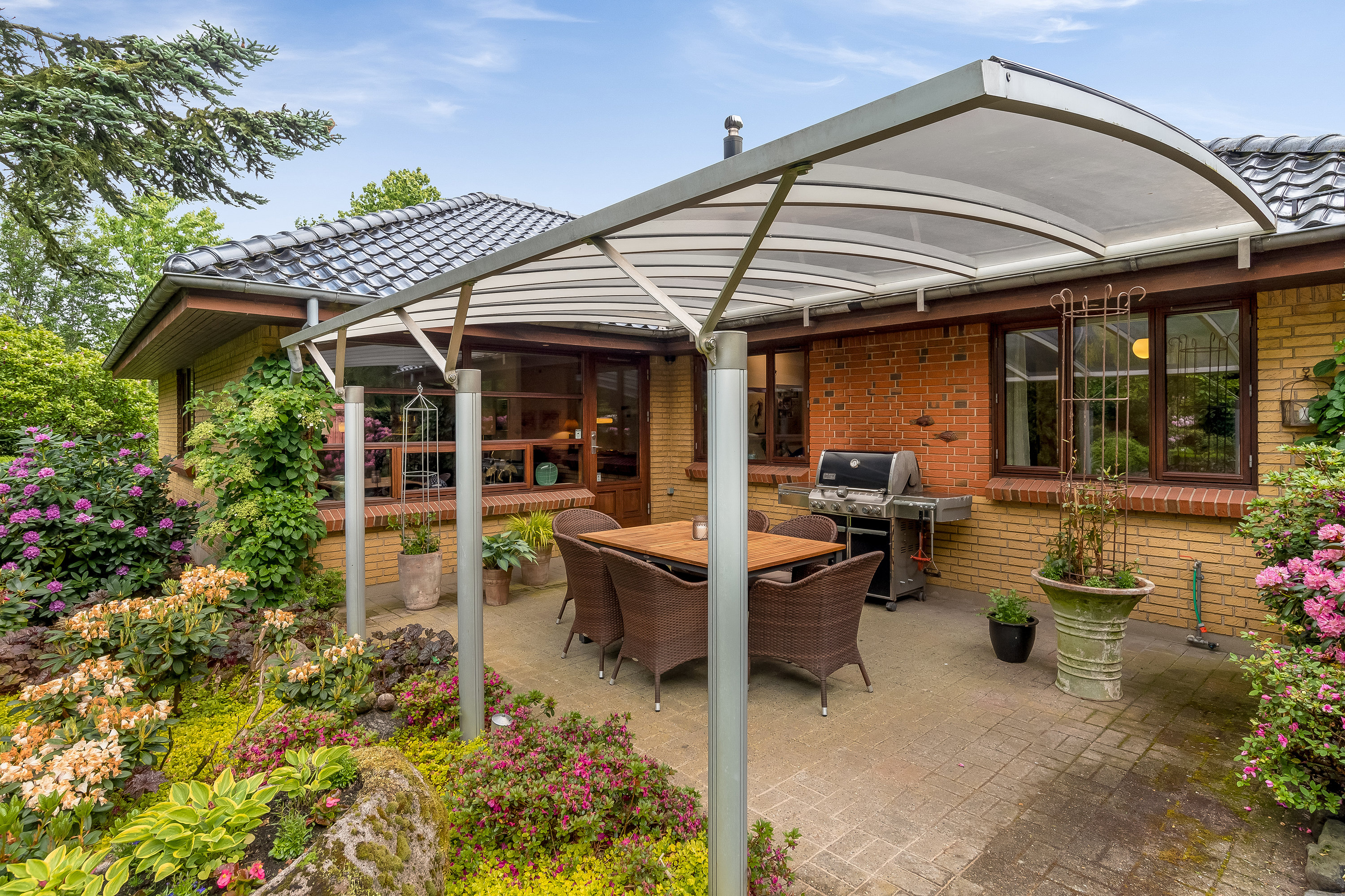 Fremhævet terrasse billede i fuldskærmstilstand. Billede af Vølundsvej 113, 7500 Holstebro