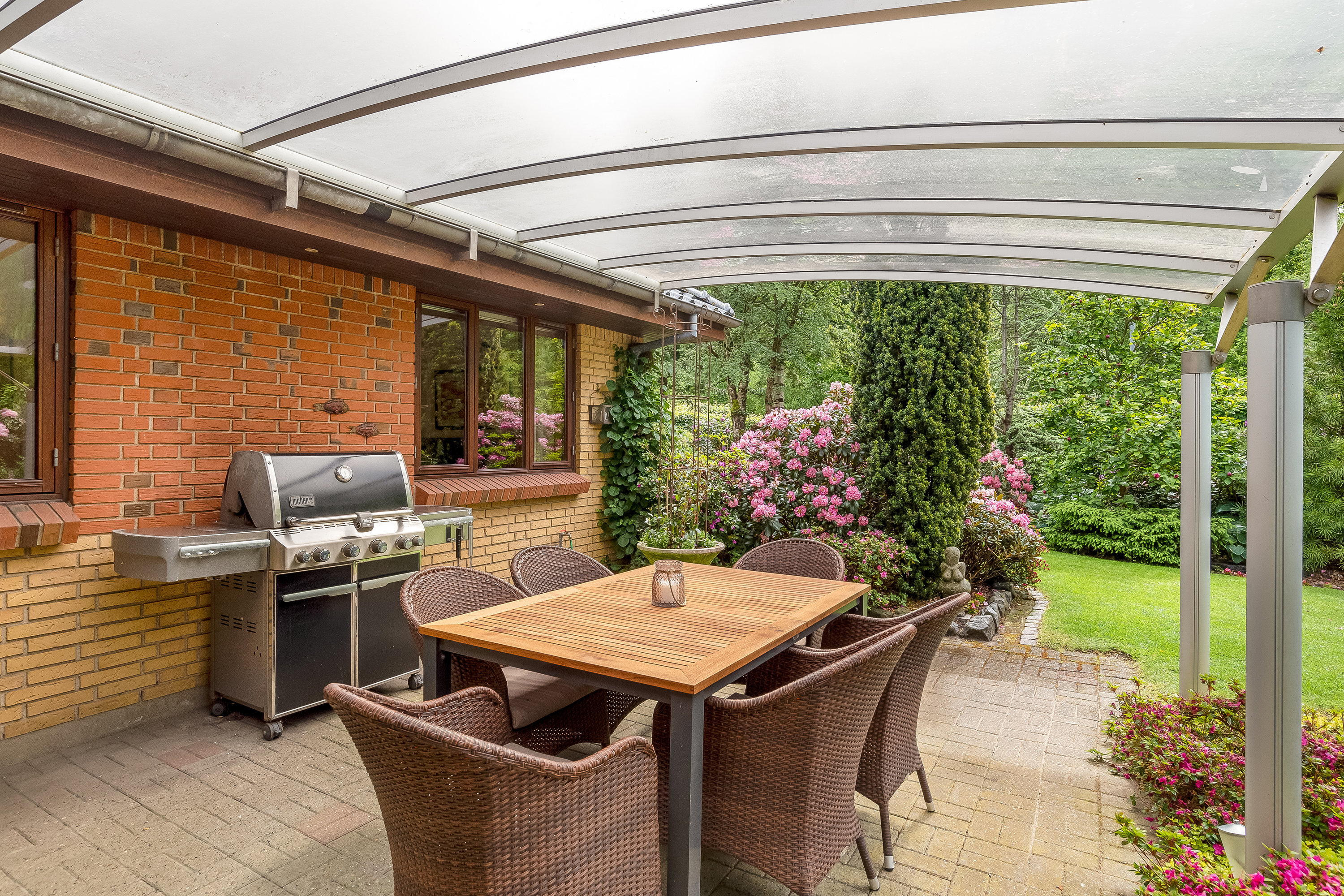 Fremhævet terrasse billede i fuldskærmstilstand. Billede af Vølundsvej 113, 7500 Holstebro