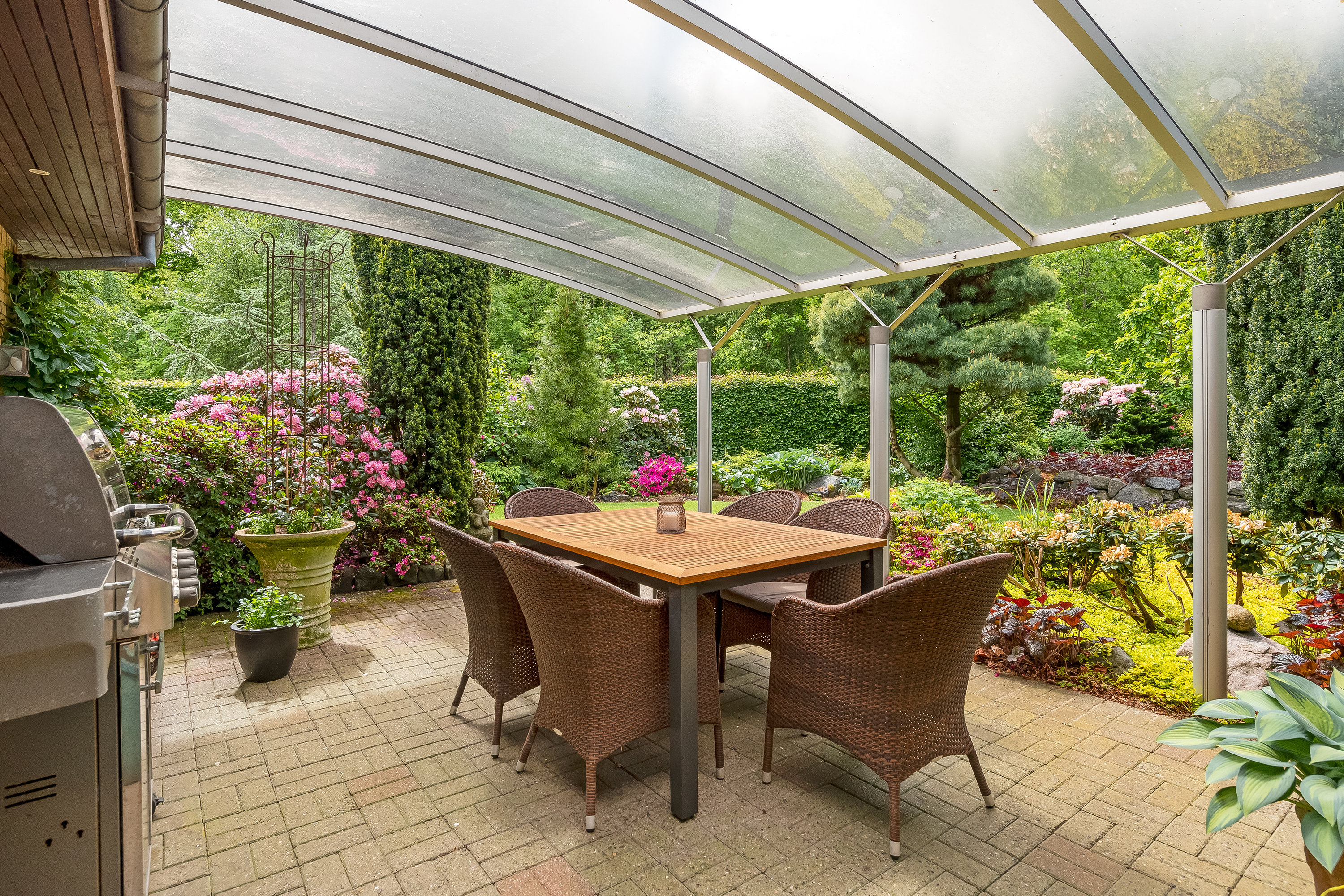 Fremhævet terrasse billede i fuldskærmstilstand. Billede af Vølundsvej 113, 7500 Holstebro