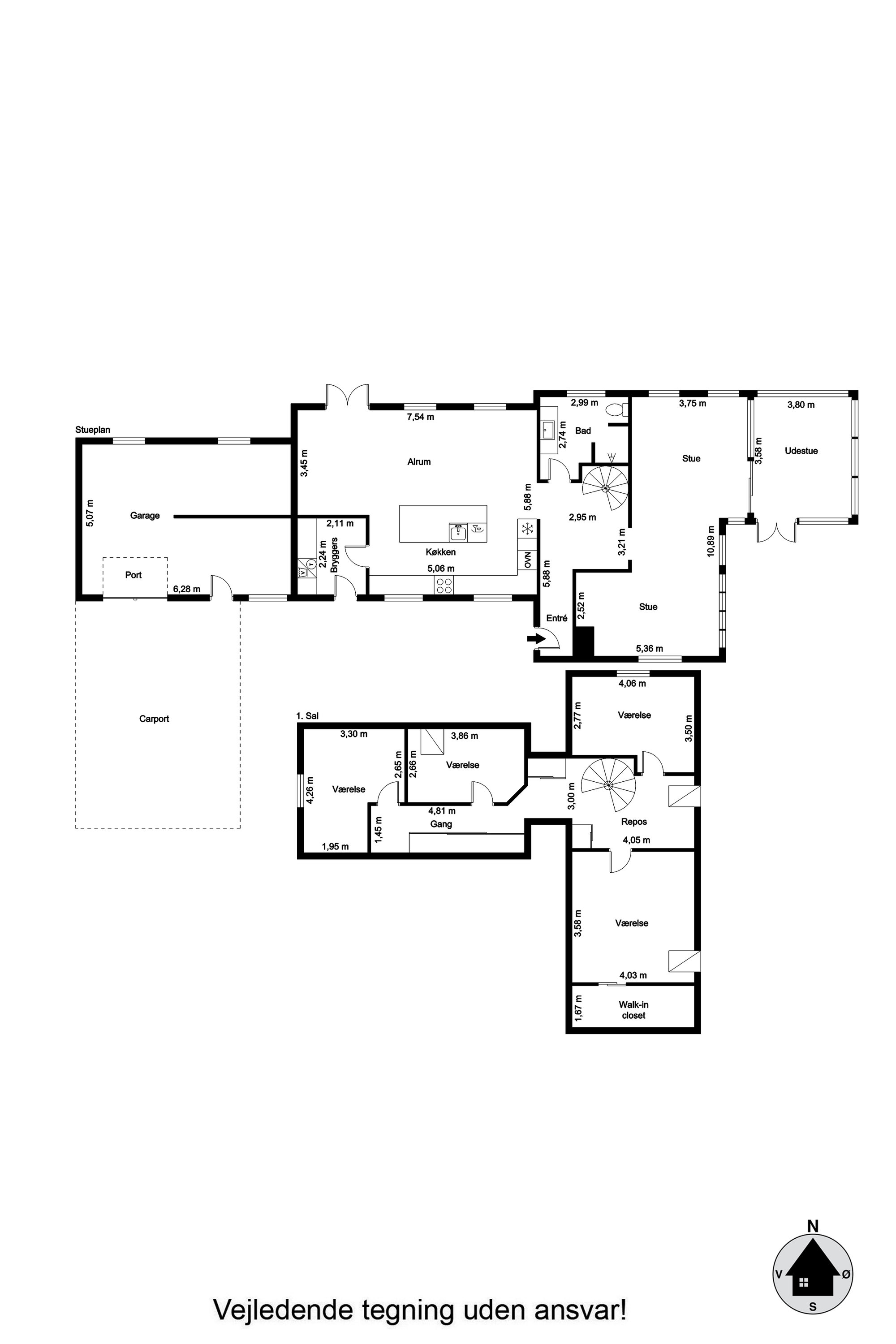 Plantegninger billede af Tårnvej 11, 9760 Vrå