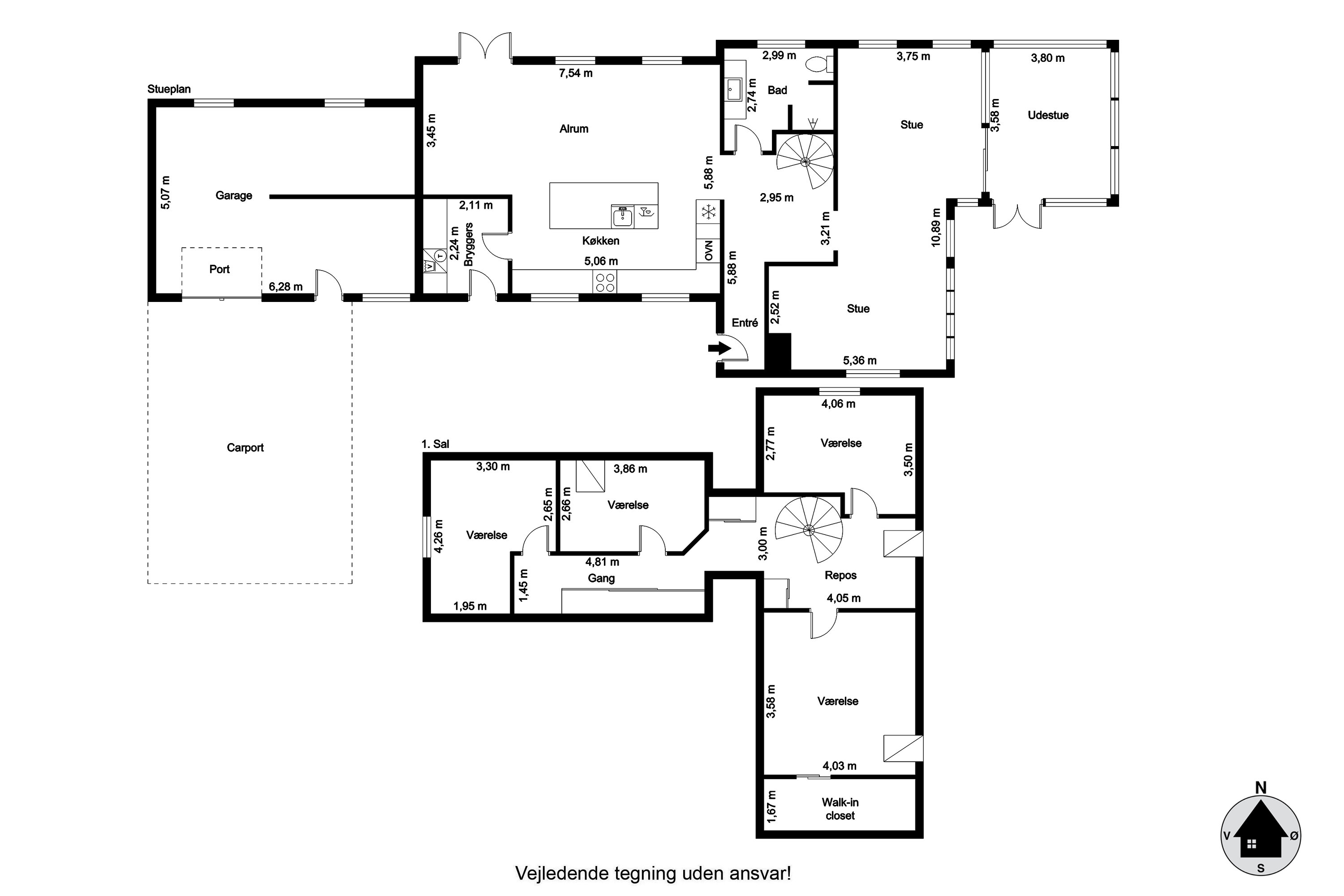 Plantegninger billede af Tårnvej 11, 9760 Vrå